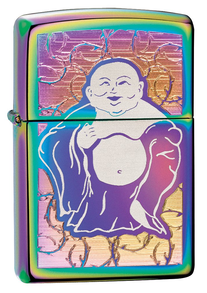 Zippo Buddha Lighter - Windproof Metal Pocket Lighter with Engraved Buddha Design - Perfect for Camping, Hiking, Gifts & Collectibles