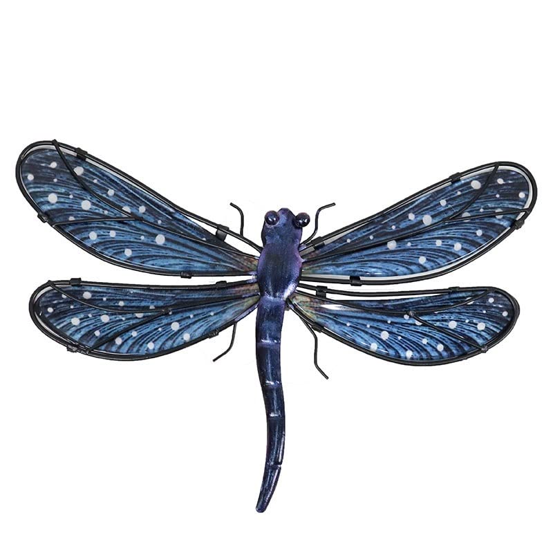 Metal Dragonfly Wall Art - Handcrafted Garden Decor, Outdoor Statue for Yard & Patio - Unique Animal Sculpture for Home & Garden Decoration | Perfect for Backyard, Porch & Outdoor Spaces