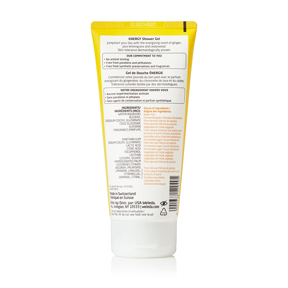 Weleda Aroma Essentials Body Wash Collection - 6.8 fl oz (Pack of 3) | Energy Shower Gel & Relaxing Body Wash with Natural Plant Extracts | Gentle Cleanser for Daily Use, Spa Days & Self-Care Rituals