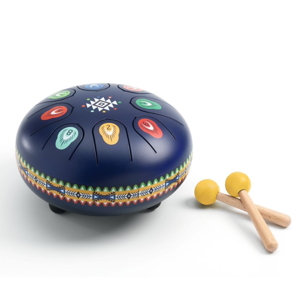 Djeco Animambo Musical Toys - Mini Steel Drum for Kids | Fun & Educational Percussion Instrument for Toddlers & Preschoolers | Perfect for Birthday Gifts, Classroom Activities & Music Exploration