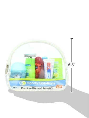 Premium 7-Piece Women's Travel Size Toiletry Kit - Clear TSA Approved Bottles for Liquids & Cosmetics - Perfect for Airplane Carry-On, Gym, & Vacation Essentials