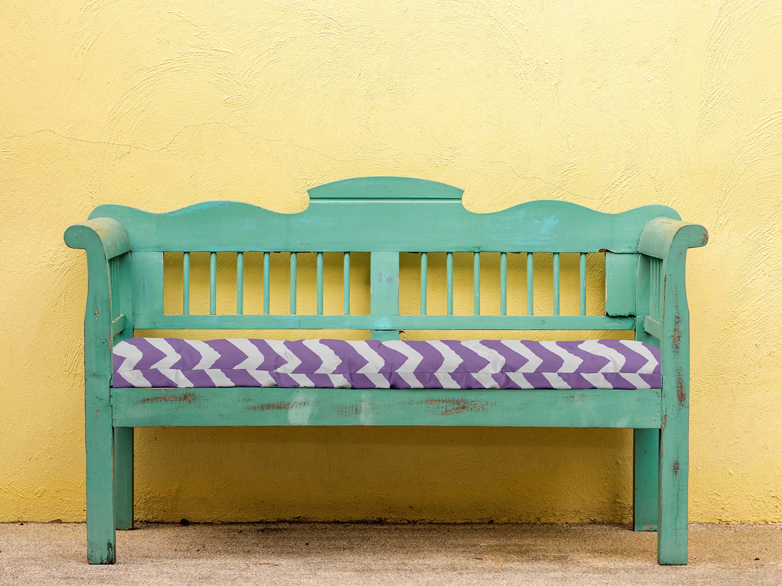 **Waterproof Printed Outdoor Bench Cushion - Dusty Purple Lounger Seat Cover for Patio, Garden, Front Porch & Poolside - Durable & Weather-Resistant Furniture Decor**