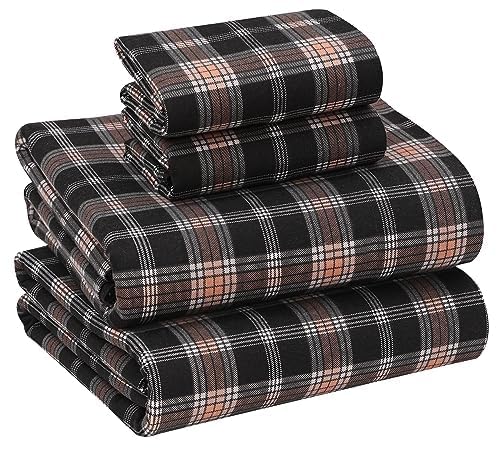 Peach & Black Plaid