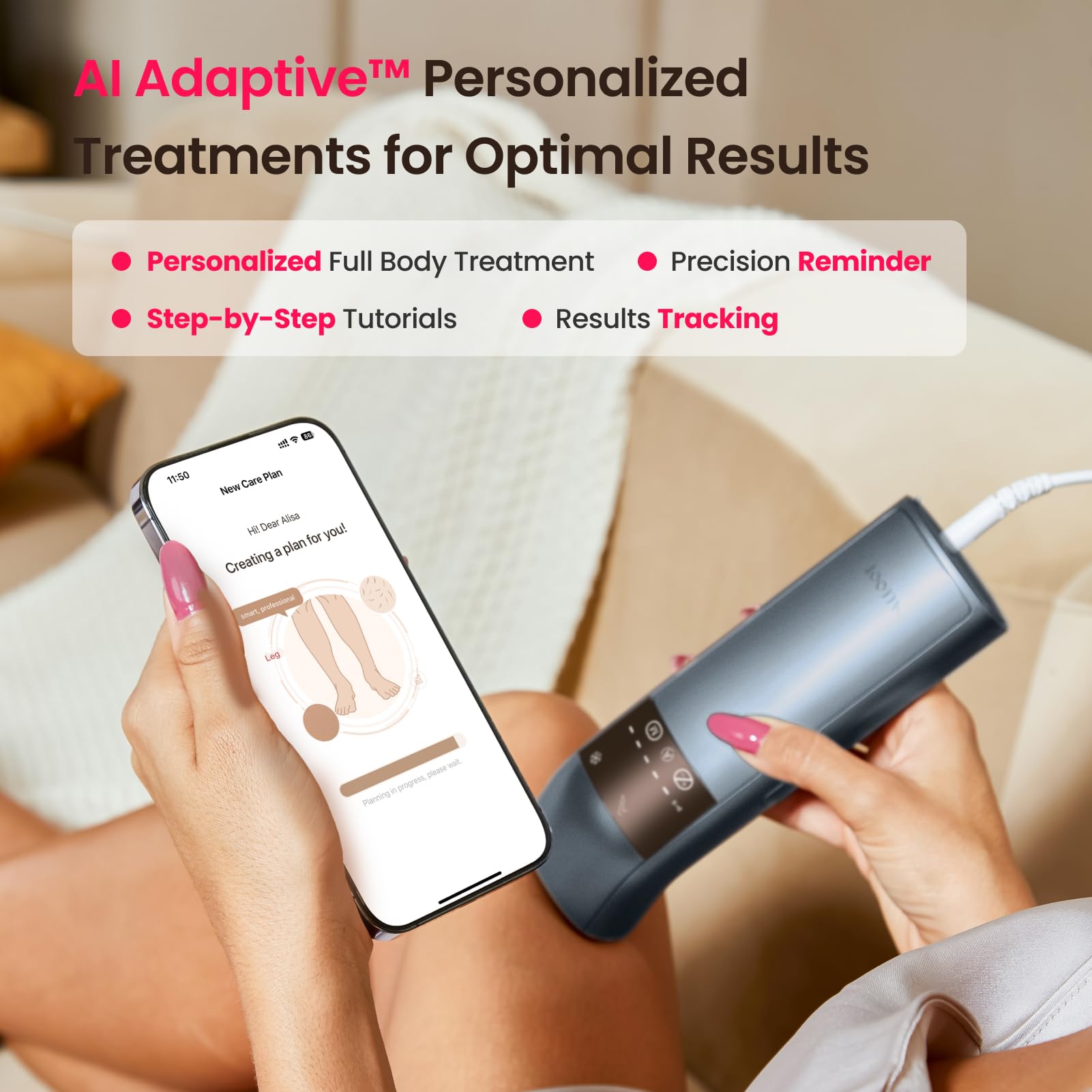 TRIPLE-Pulse IPL Laser Hair Removal Device for Women & Men - Comfort Sapphire 37°F Ice-Cooling Technology, Permanent At-Home Hair Removal - Trinity iGlow 10 (Navy Blue) | Perfect for Legs, Arms, Bikini Line & Facial Hair Removal