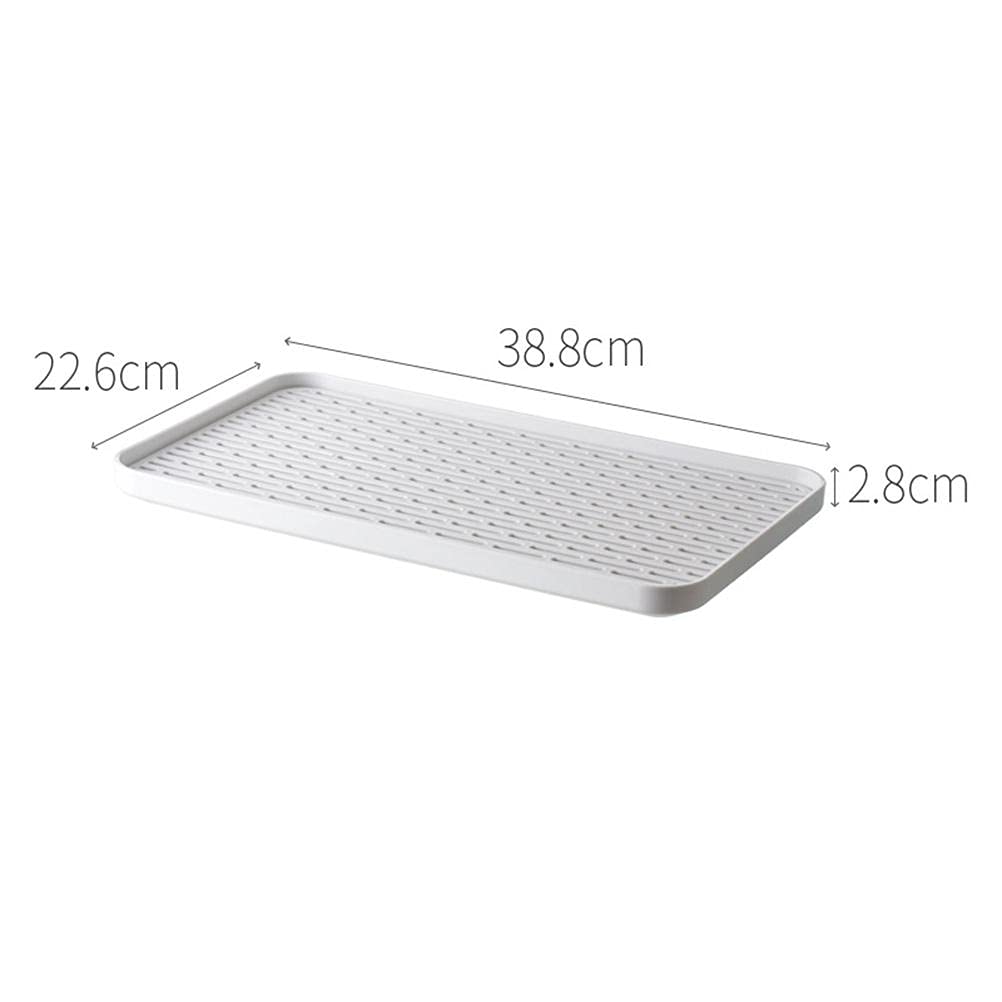 Shiker Double Layer Dish Drying Rack - Plastic Kitchen Organizer for Plates, Fruits, Vegetables & Baby Bottles | Space-Saving Dish Drainer & Storage Solution for Small Kitchens