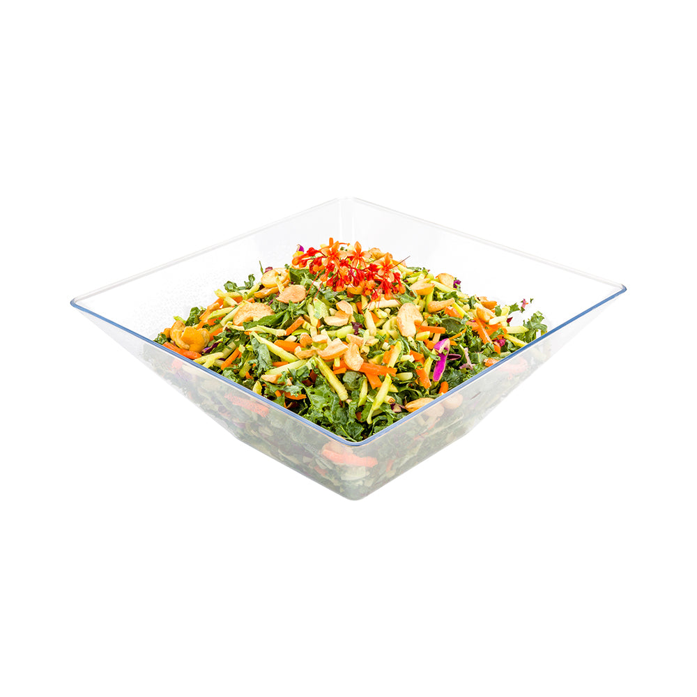 56 oz Clear Plastic Modern Small Catering Serving Bowl - 8.5
