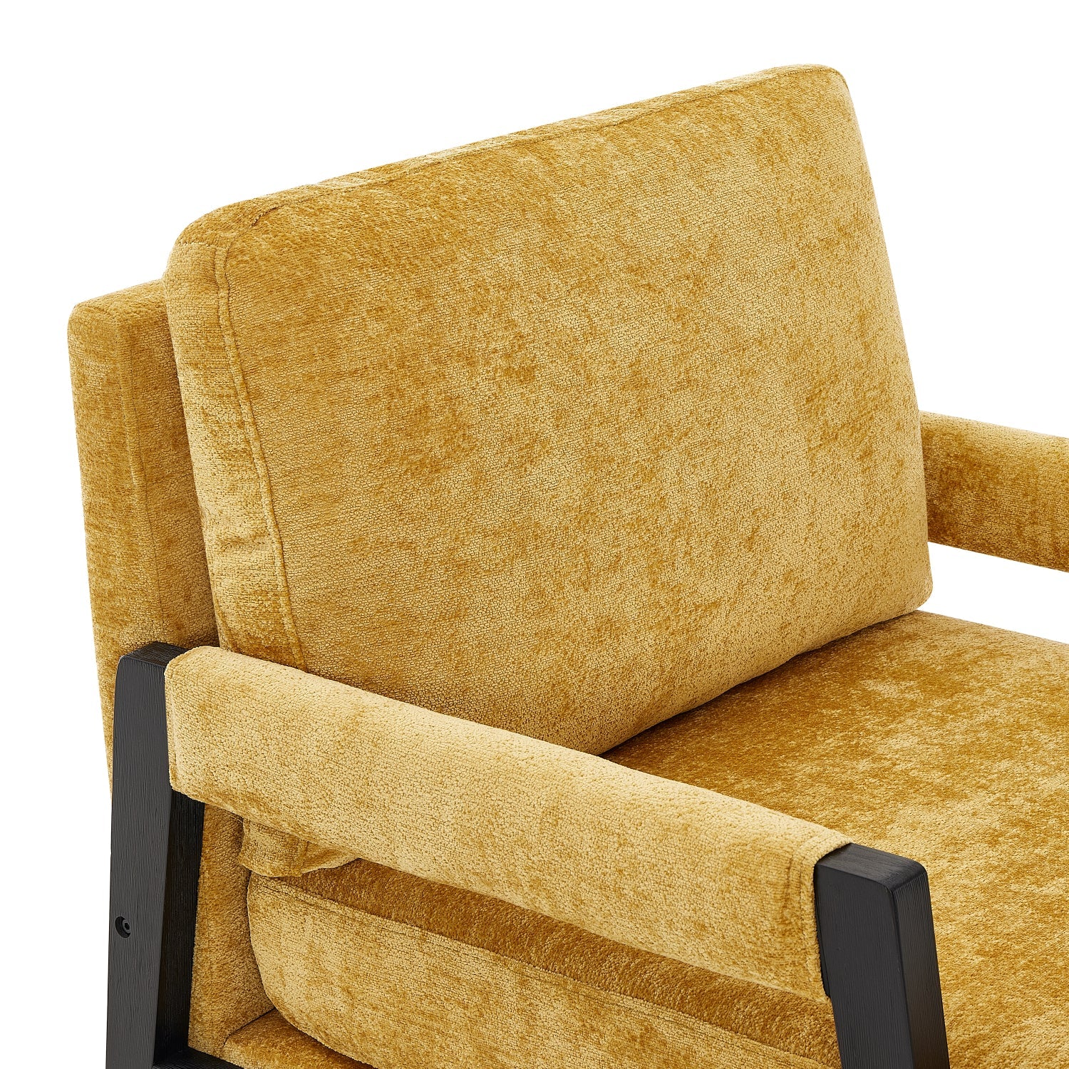 Roundhill Furniture Kelly Mid Century Modern Chenille Upholstered Accent Armchair - Stylish Living Room Chair for Home Office, Lounge & Reading Nook