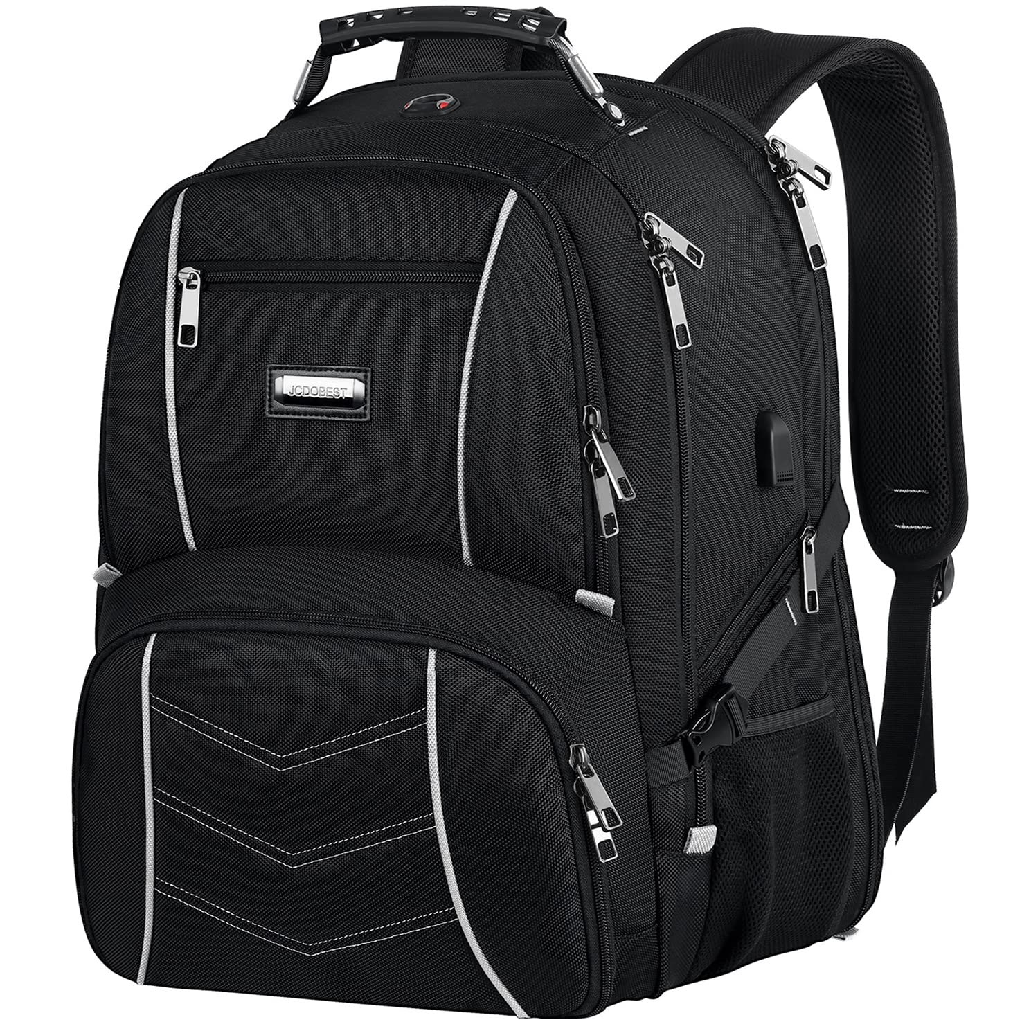 VECKUSON Insulated Cooler Backpack for Men - Extra Large Travel Laptop Bag with TSA Approval, RFID Anti-Theft Protection & Durable Polyester Nylon Fabric - Perfect for Business Trips, Commuting & Outdoor Adventures