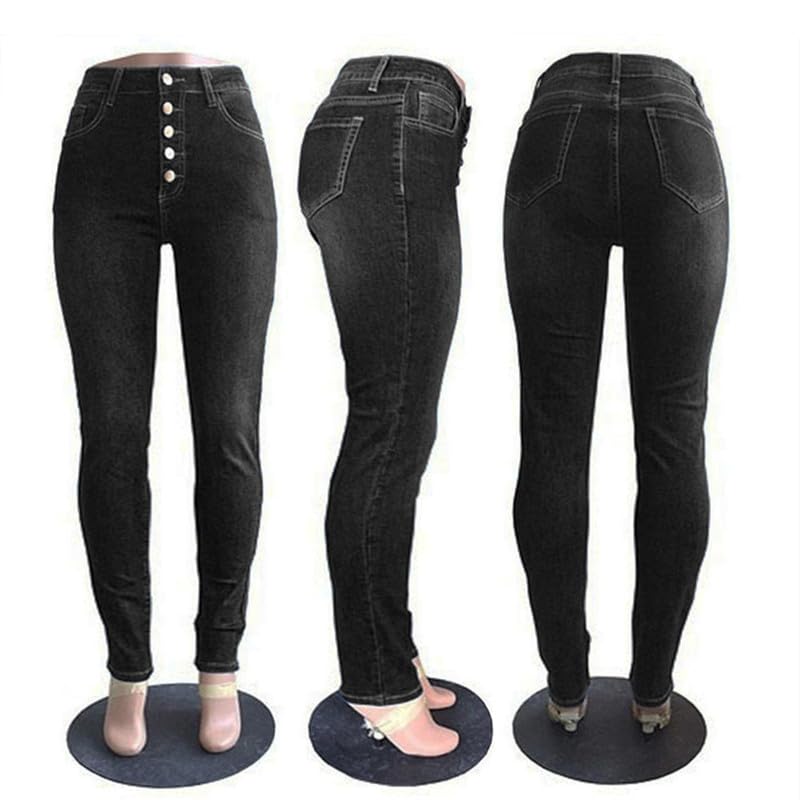 Women's High Waist Skinny Jeans - Stretch Denim for Curvy Fit | Casual & Work Wear