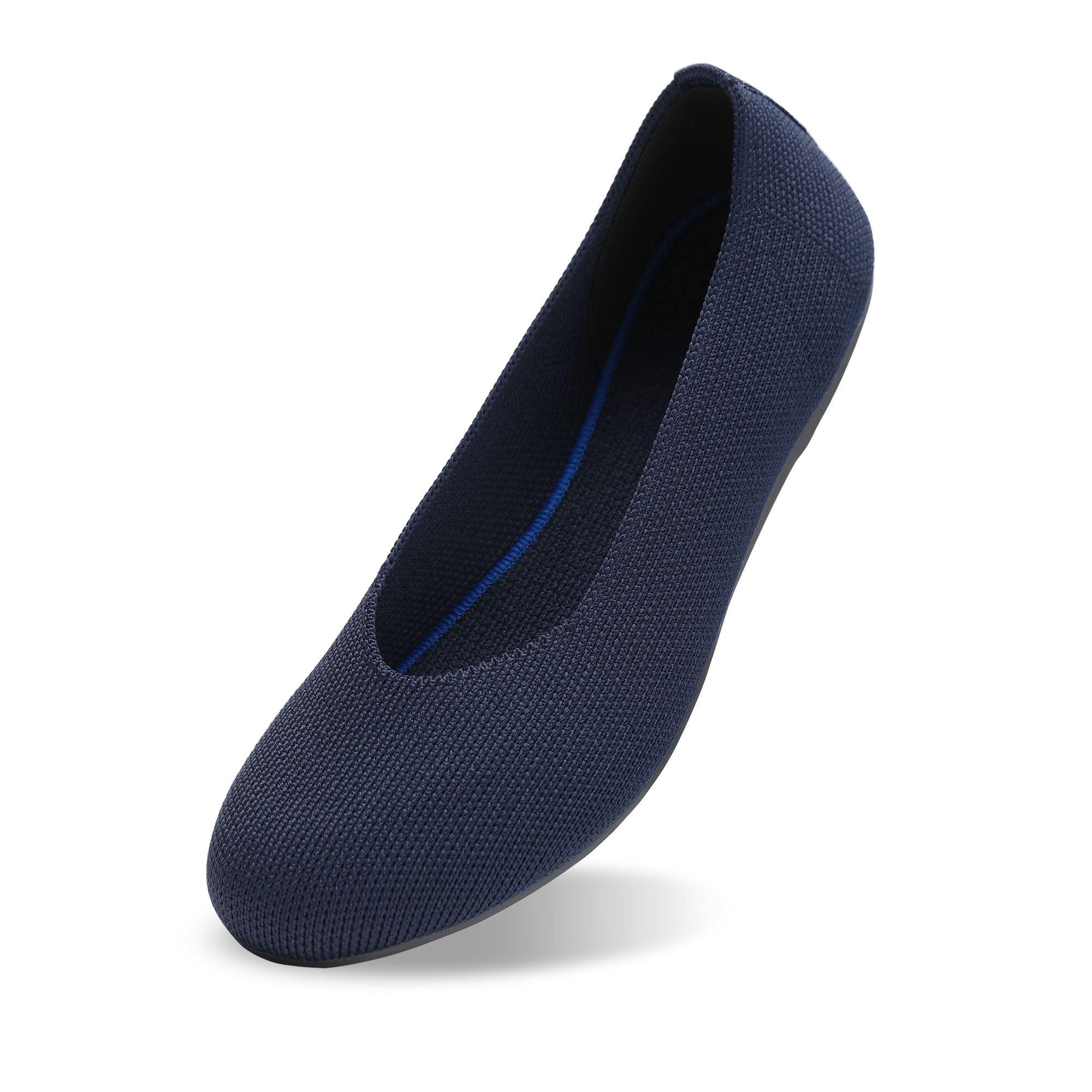 Women's Ballet Flats - Comfortable Knit Dressy Casual Shoes with Round Toe & Breathable Mesh for Work, Travel, and Everyday Wear