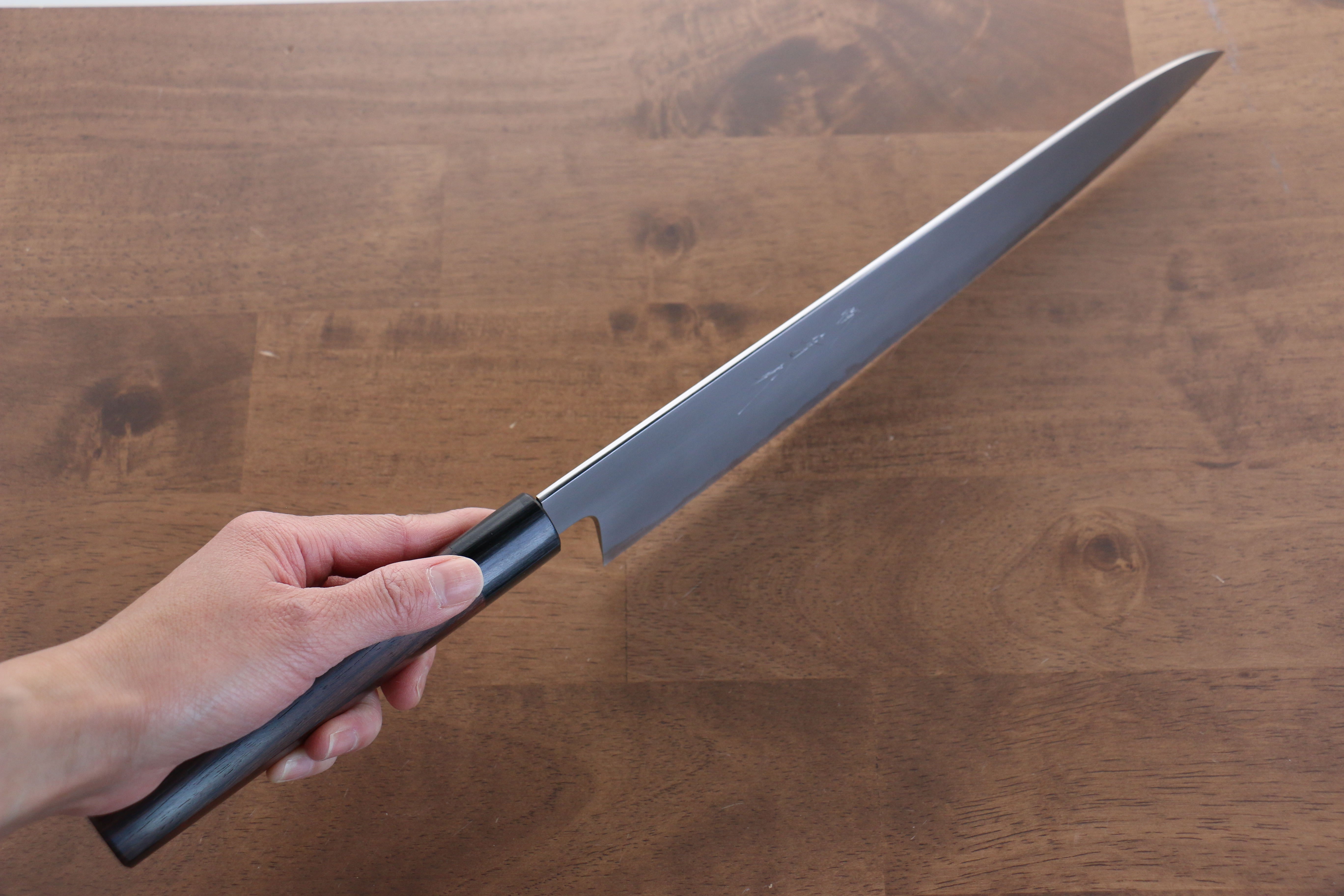 Premium Jikko White Steel No.2 Gyuto Japanese Chef Knife 300mm with Exquisite Shitan Handle - Perfect for Sushi, Meat Slicing & Professional Kitchen Use