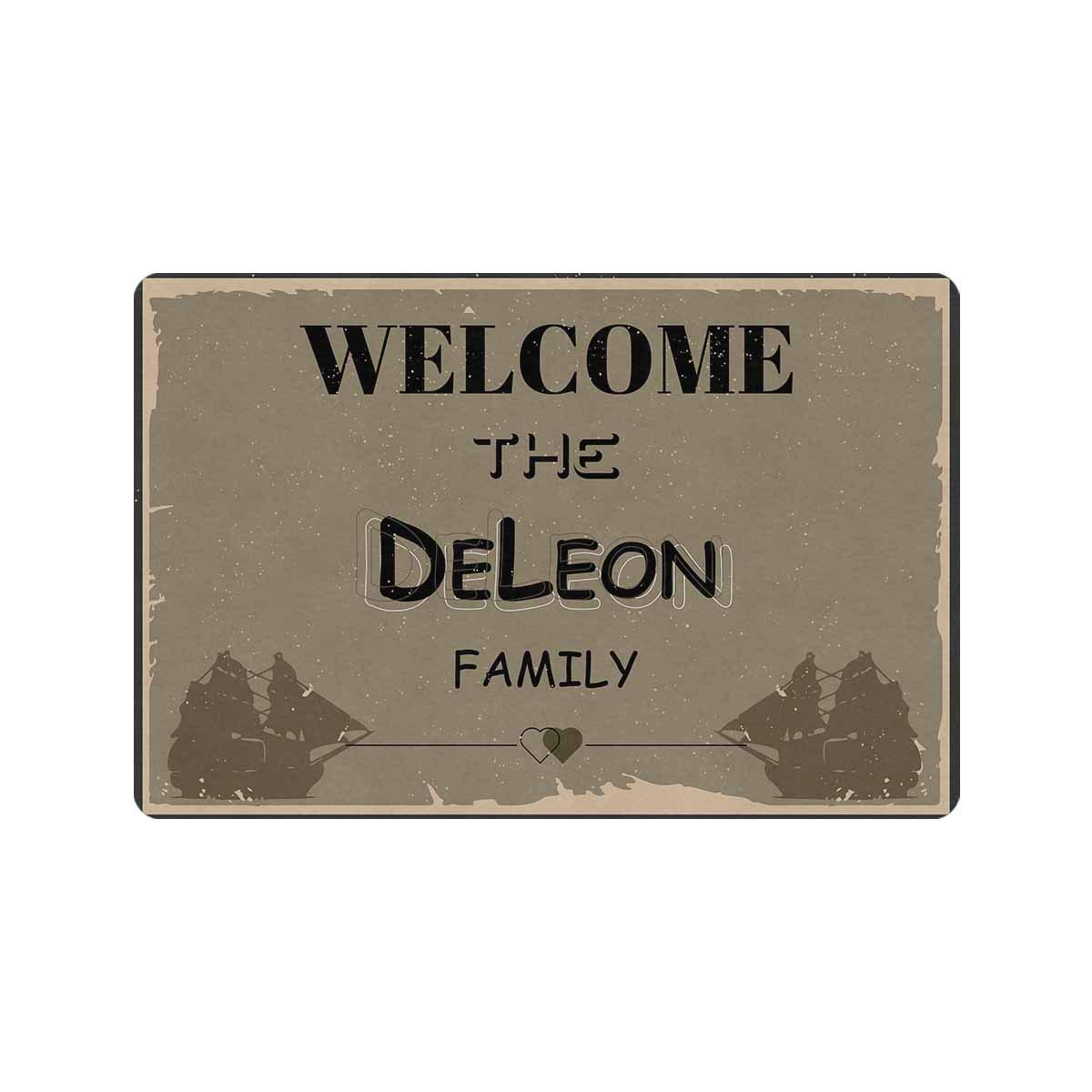 Personalized Welcome Aboard Boat Doormat - Custom Name Non-Slip Entrance Mat for Indoor/Outdoor Use - 24
