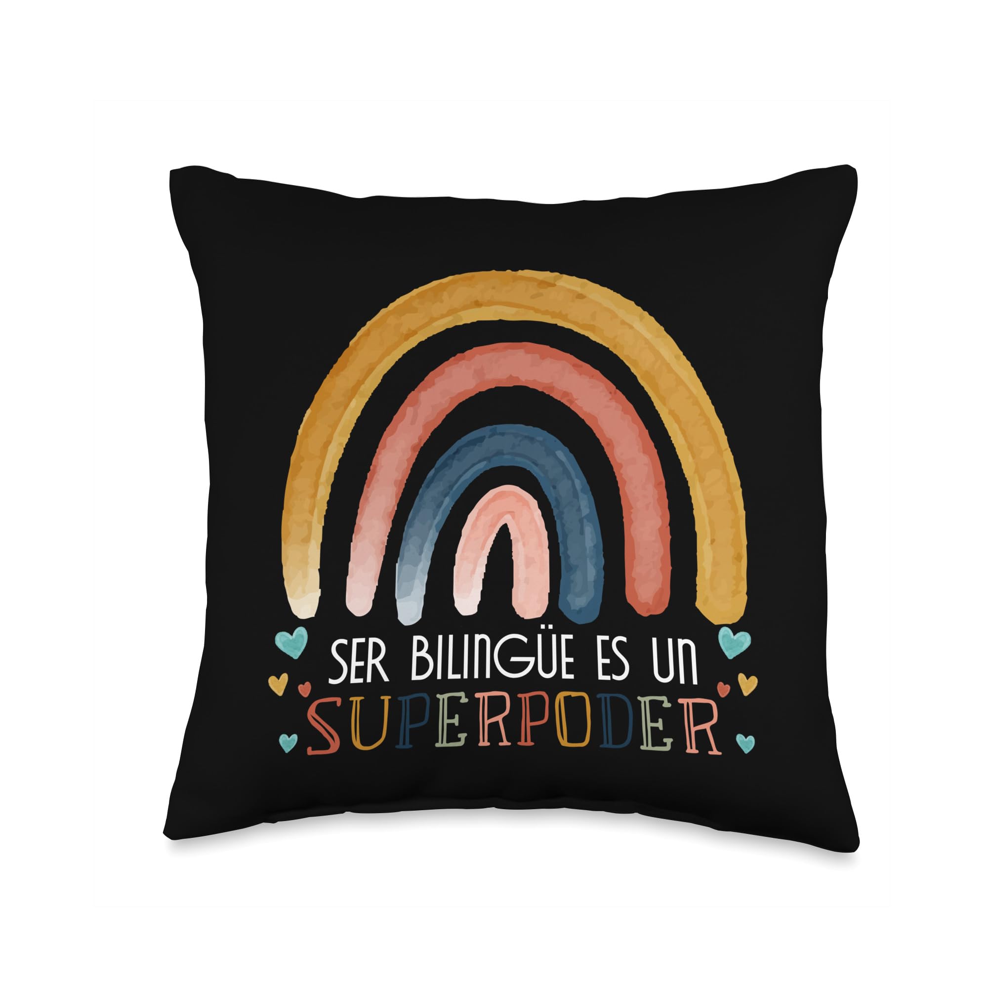 Bilingual is a Superpower - Spanish & ESL Teacher Themed Throw Pillow - Perfect for Classrooms, Gifts & Home Decor