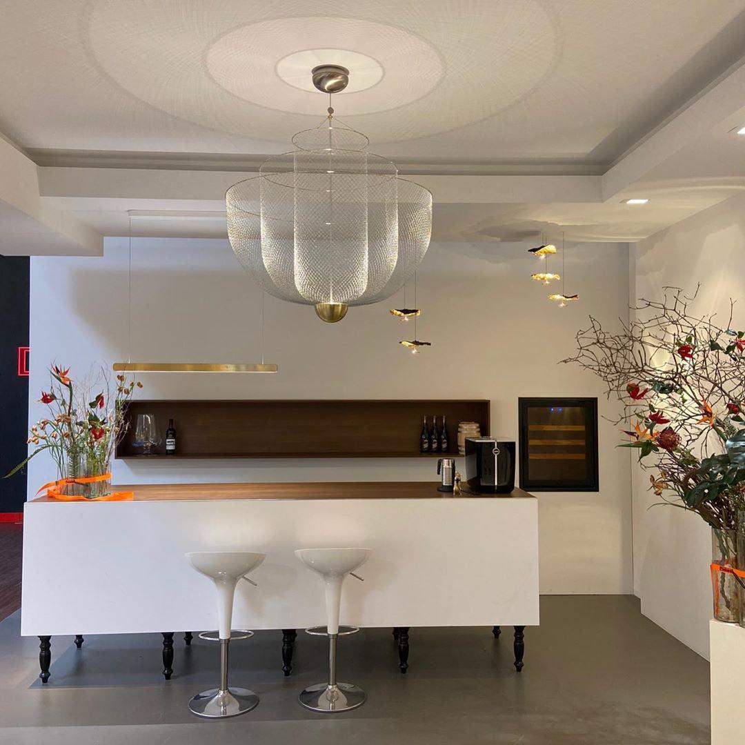 Modern Meshmatics Hanging Lamp - Adjustable Ceiling Light Fixture for Living Room, Bedroom & Dining Room - Perfect for Home Decor and Ambient Lighting