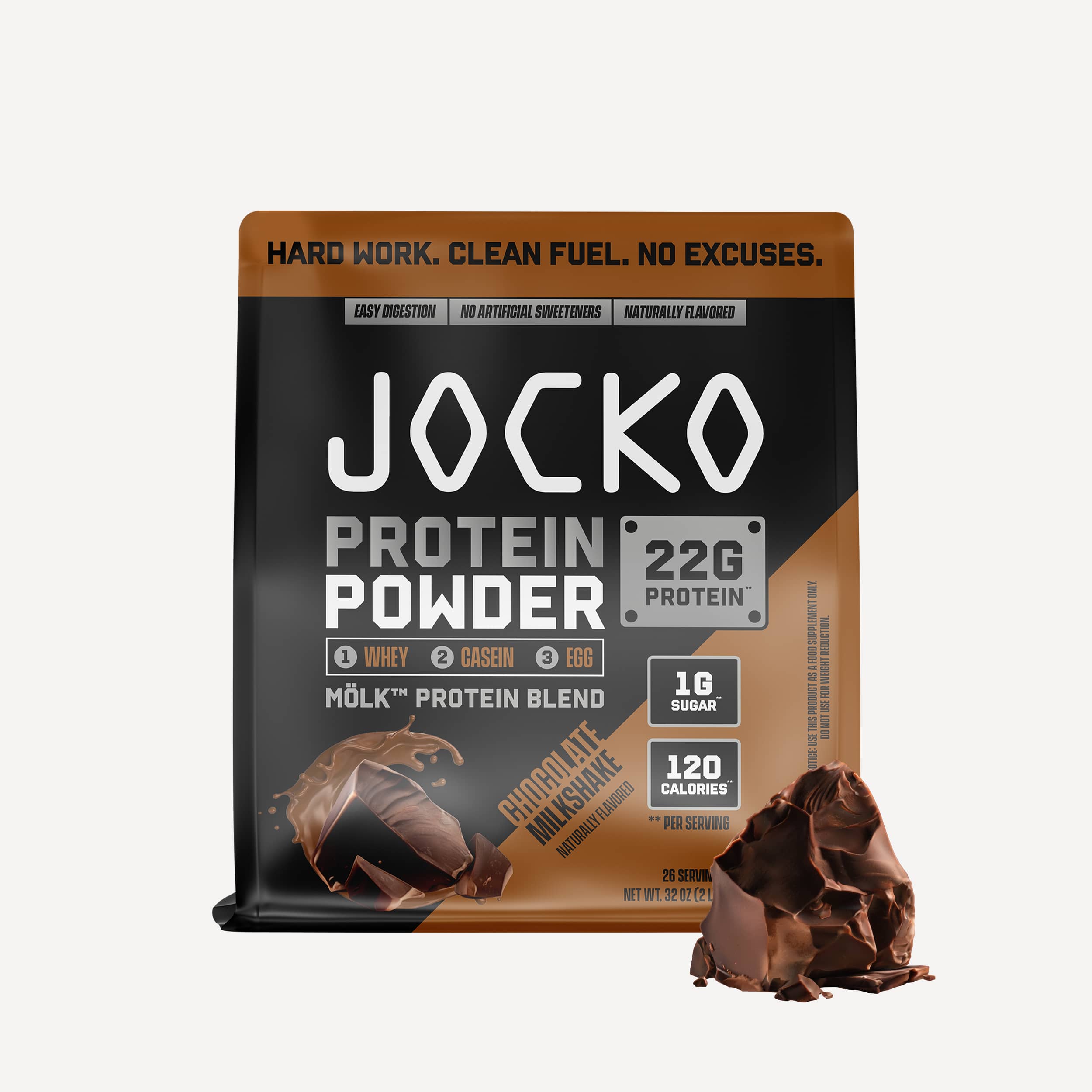 JOCKO MÖLK Premium Whey Protein Powder - 25g Protein per Serving, Low Sugar, Keto Friendly - Perfect for Post-Workout Recovery, Muscle Building & Healthy Lifestyle