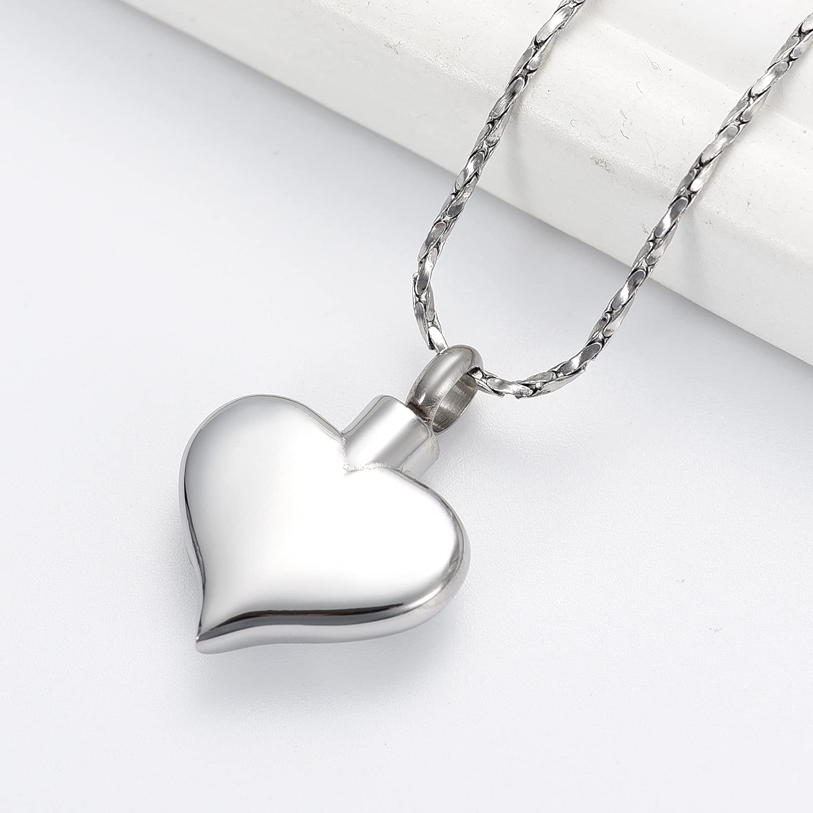 Heart Cremation Urn Necklace Pendant for Ashes - Memorial Jewelry to Keep Loved Ones Close | Perfect for Funerals, Memorials & Everyday Wear