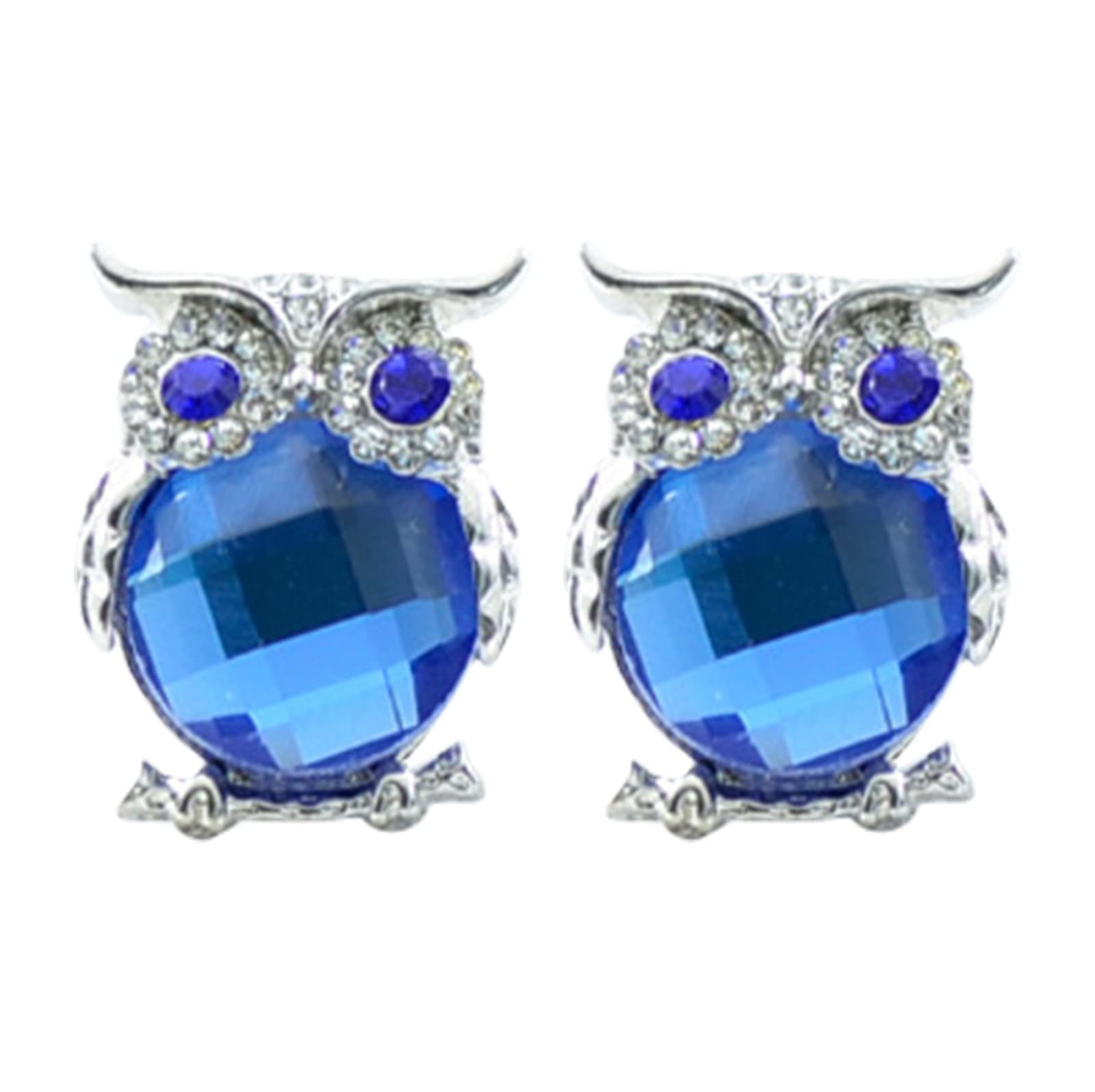 Diamond Stud Earrings for Women - Crystal Glass Owl Fringe Dangle Earrings | Hypoallergenic Fashion Jewelry Gift for Girls | Perfect for Parties, Weddings & Daily Wear