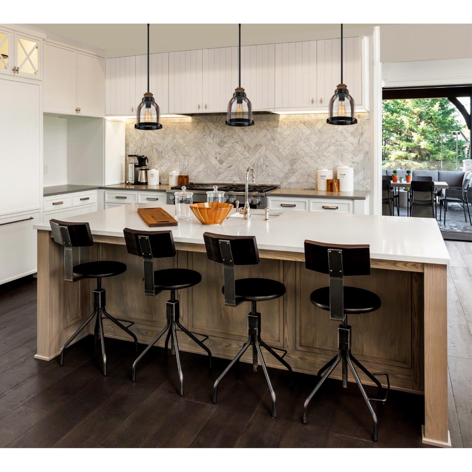 Westinghouse 6356300 Cindy Mini Pendant Light Fixture - 1-Light Oil Rubbed Bronze Finish - Perfect for Kitchen Island, Dining Room, or Entryway Lighting