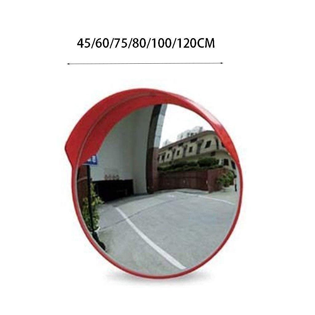 Wide Angle Red Convex Rear View Mirror for Parking & Blind Spot - 75CM Undeformed Plastic Mirror - Perfect for Driveways, Garages & Road Safety