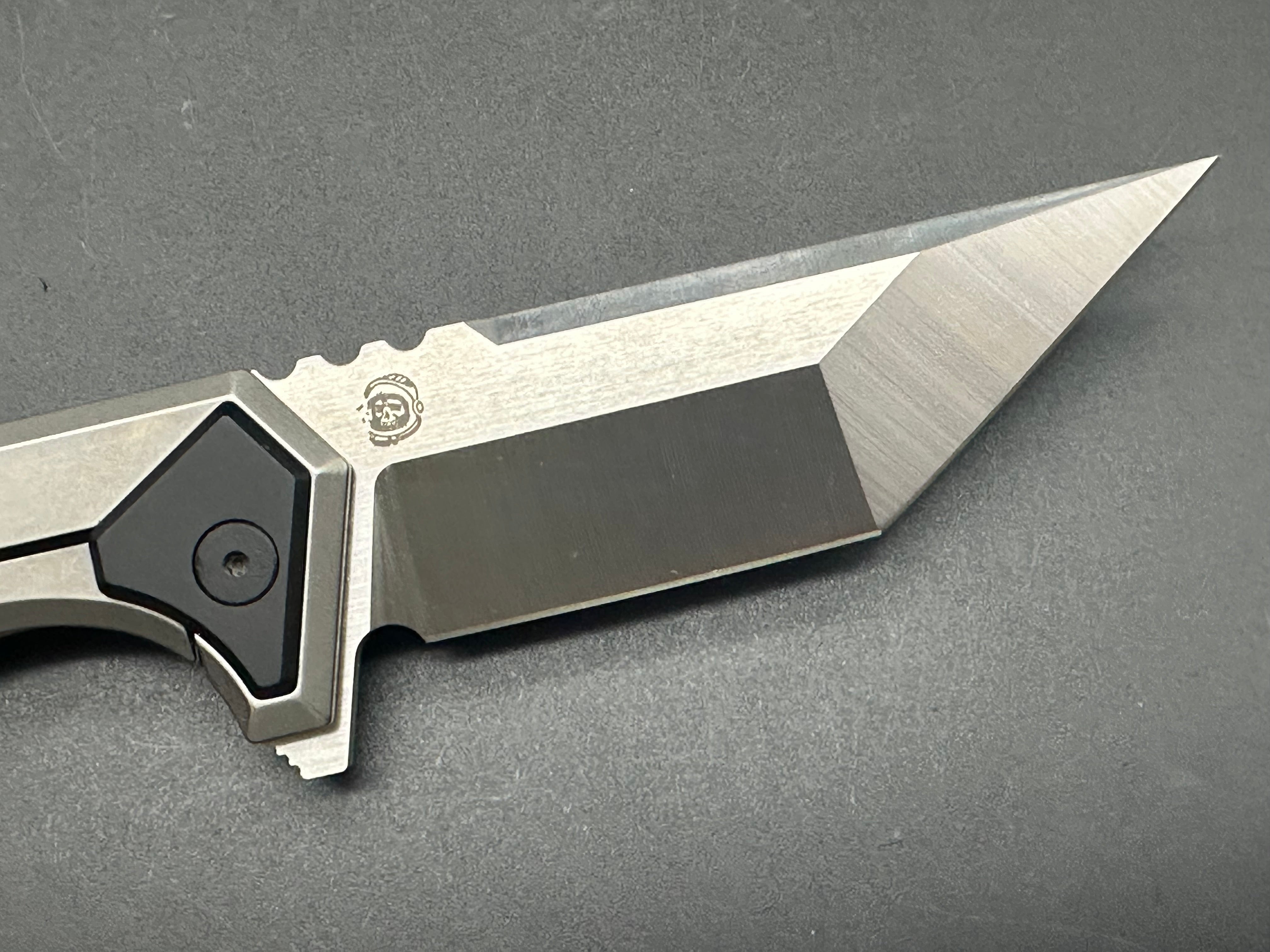 Arcane Necronaut Titanium Handle Folding Knife with M390 Steel Blade - Perfect for Outdoor Camping, Survival, and Everyday Carry (EDC)