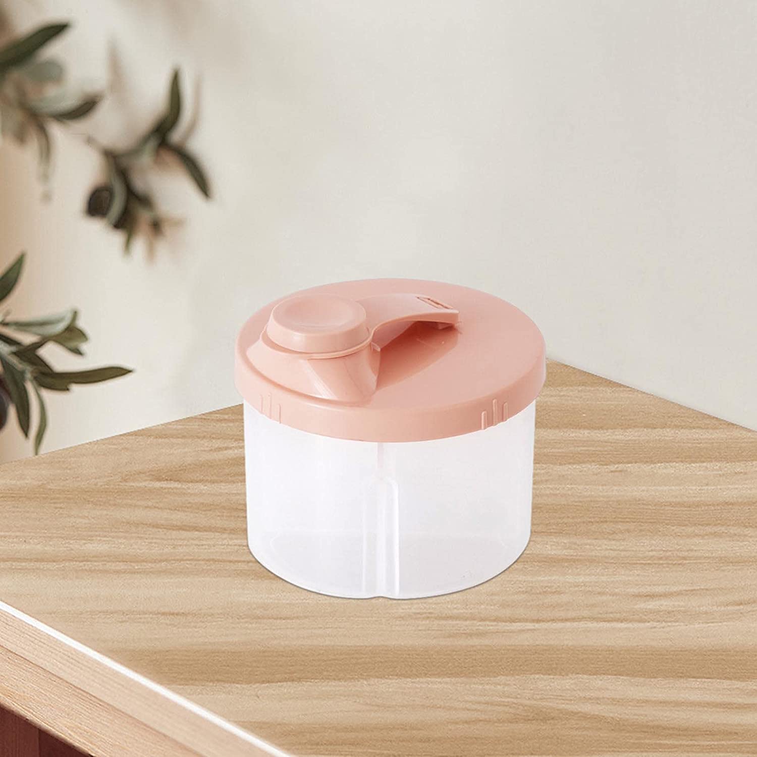 4-Compartment Rotating Milk Powder Dispenser & Portable Formula Storage Box - Leak-Proof Baby Food Container for Infant Feeding, Travel & Outdoor Use