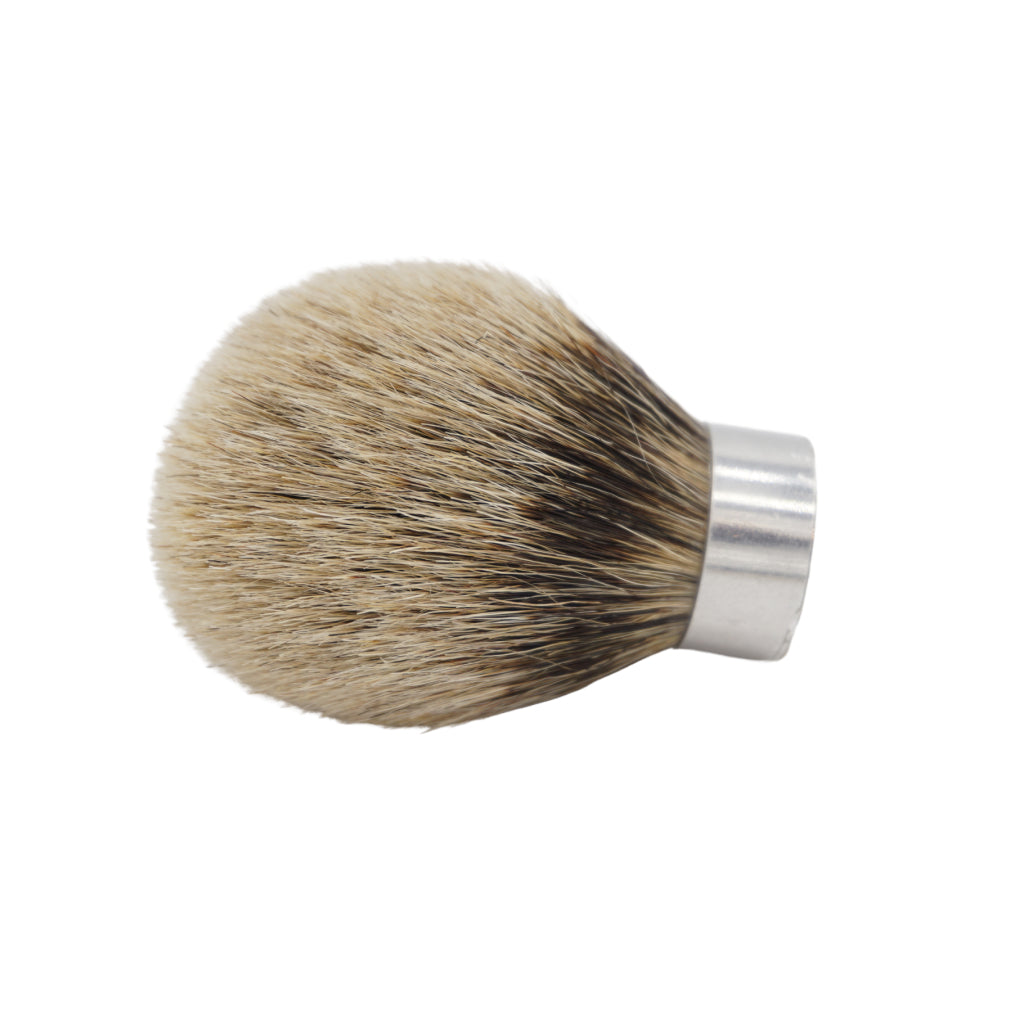 24mm Shavemac Silvertip 3-Band Badger Hair Shaving Brush Knot - Premium Bulb Shape for Wet Shaving & Grooming - Perfect for Straight Razors & Safety Razors