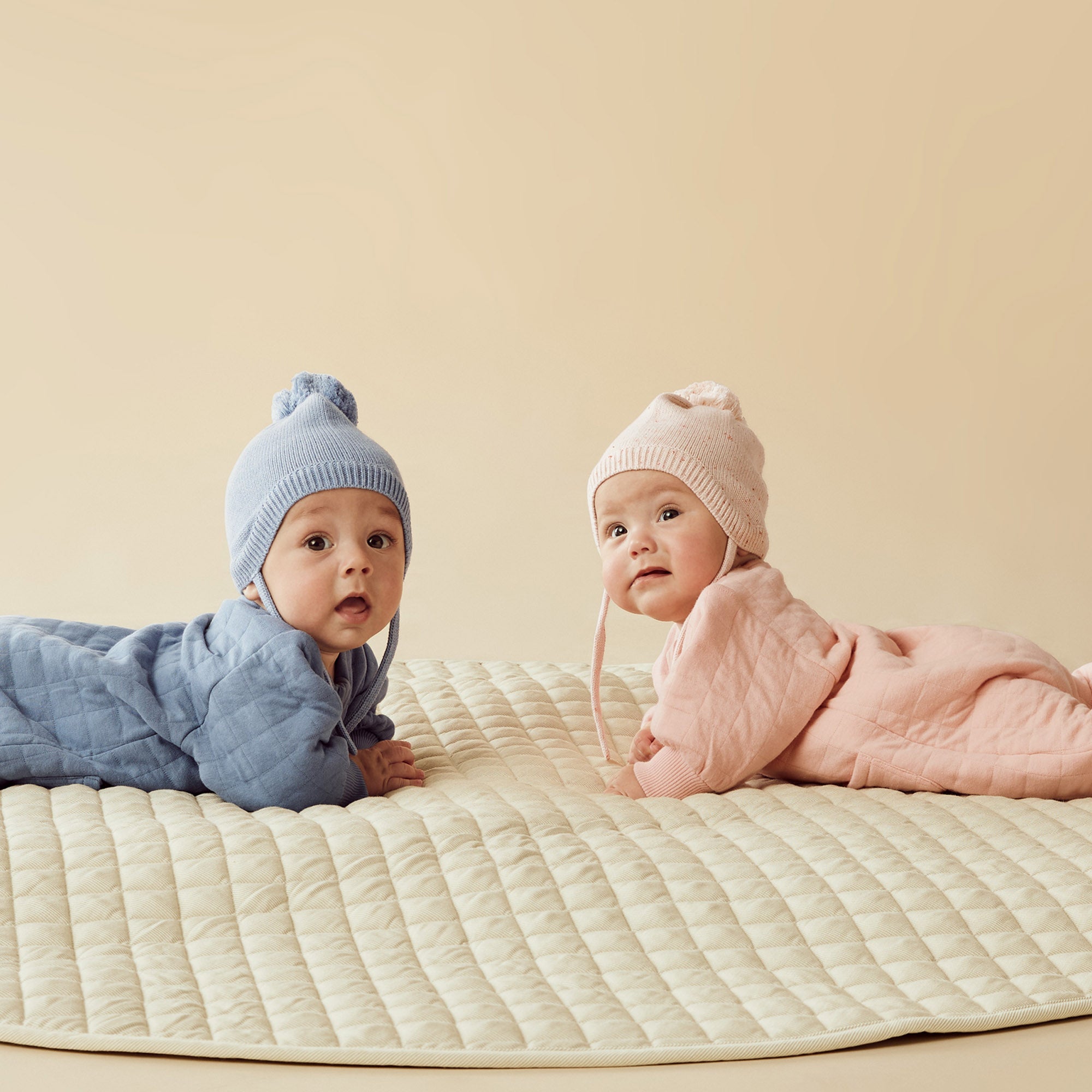 Sky Blue Organic Quilted Baby Growsuit - Soft Cotton Jumpsuit for Newborns & Infants - Perfect for Playtime, Naptime & Outdoor Adventures