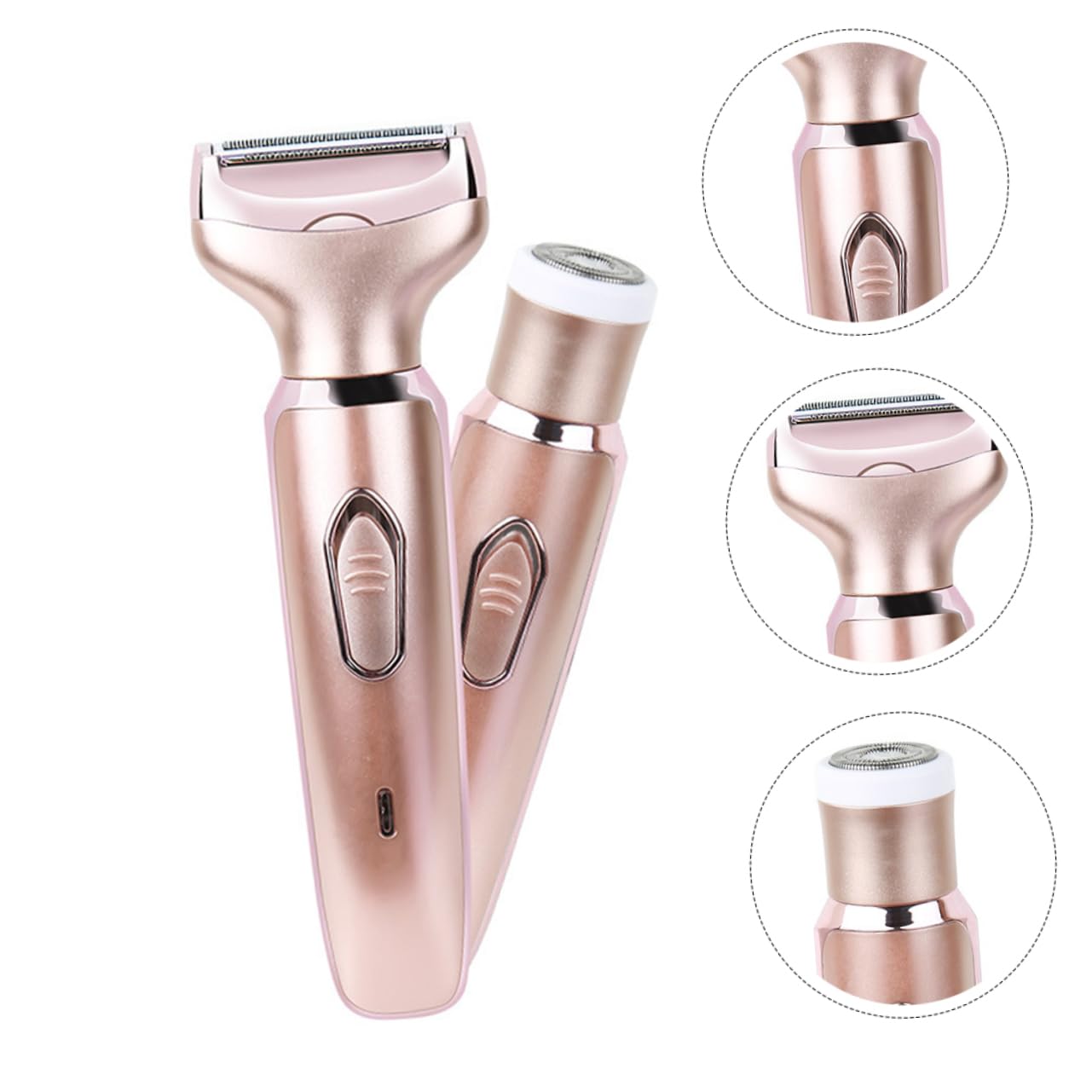 FOMIYES 2-in-1 Rechargeable Women's Hair Removal Shaver - Painless Trimmer for Face, Lips, Chin, Bikini, Arms & Legs | At-Home Hair Removal & Grooming for Smooth Skin