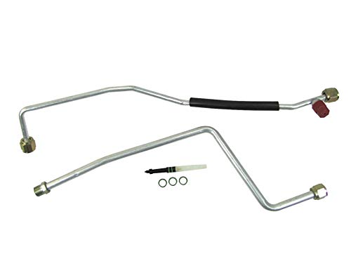 Aluminum A/C Tube Kit for 1988-1990 Chevrolet Truck - 2pc Silver R12 & 134A Compatible - Perfect for AC System Repair & Maintenance
