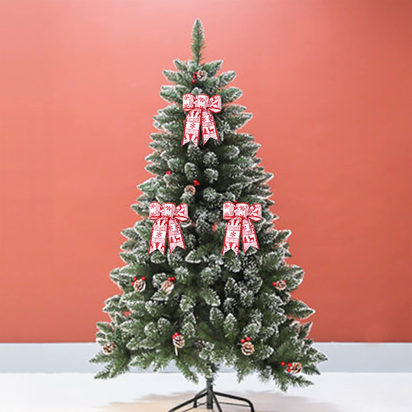 Christmas Tree Bows & Wreaths - Linen Decor for Holiday & Fall