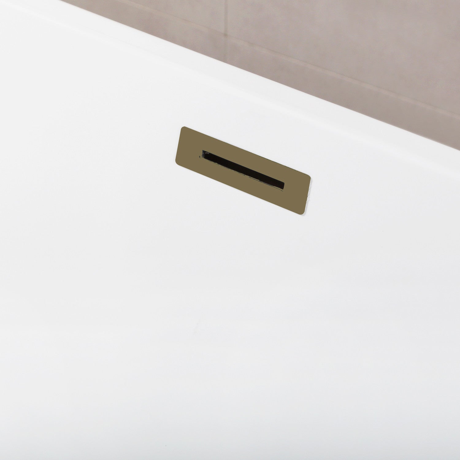 Aqua Eden 51 Inch Acrylic Freestanding Bathtub - Glossy White with Antique Brass Finish - Double Ended Rectangular Soaking Tub with Drain - Perfect for Luxury Bathrooms & Spa Retreats