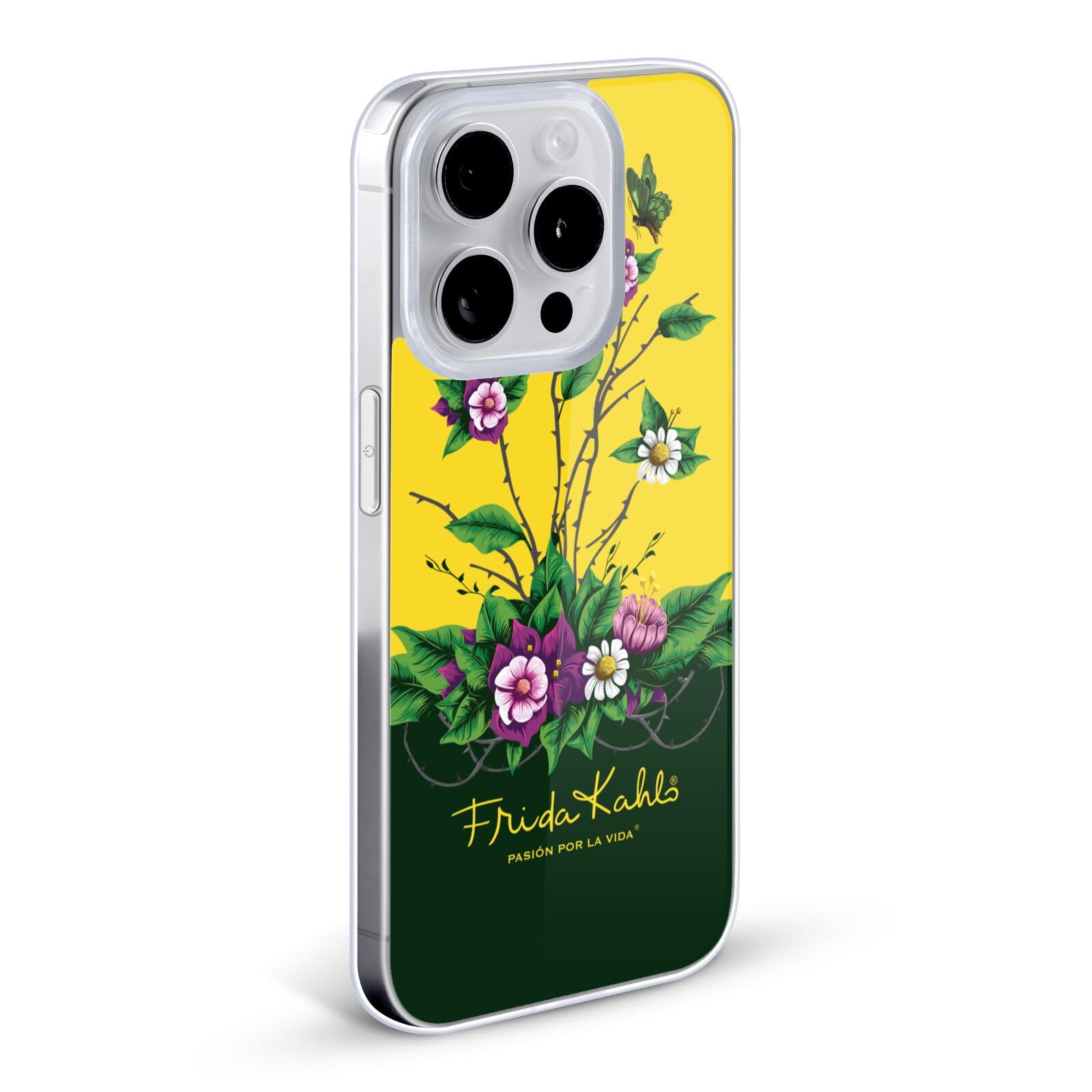 Official Frida Kahlo Purple Floral Soft Gel Case for Apple iPhone 13 Pro Max - Licensed Art Phone Cover for Women, Durable Protective Case - Perfect for Daily Use, Work & Travel