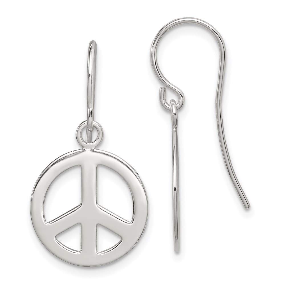 925 Sterling Silver Peace Sign Dangle Earrings for Women - Hypoallergenic Fashion Jewelry Gift for Hippie, Boho & Festival Outfits - Perfect for Concerts, Parties & Everyday Wear