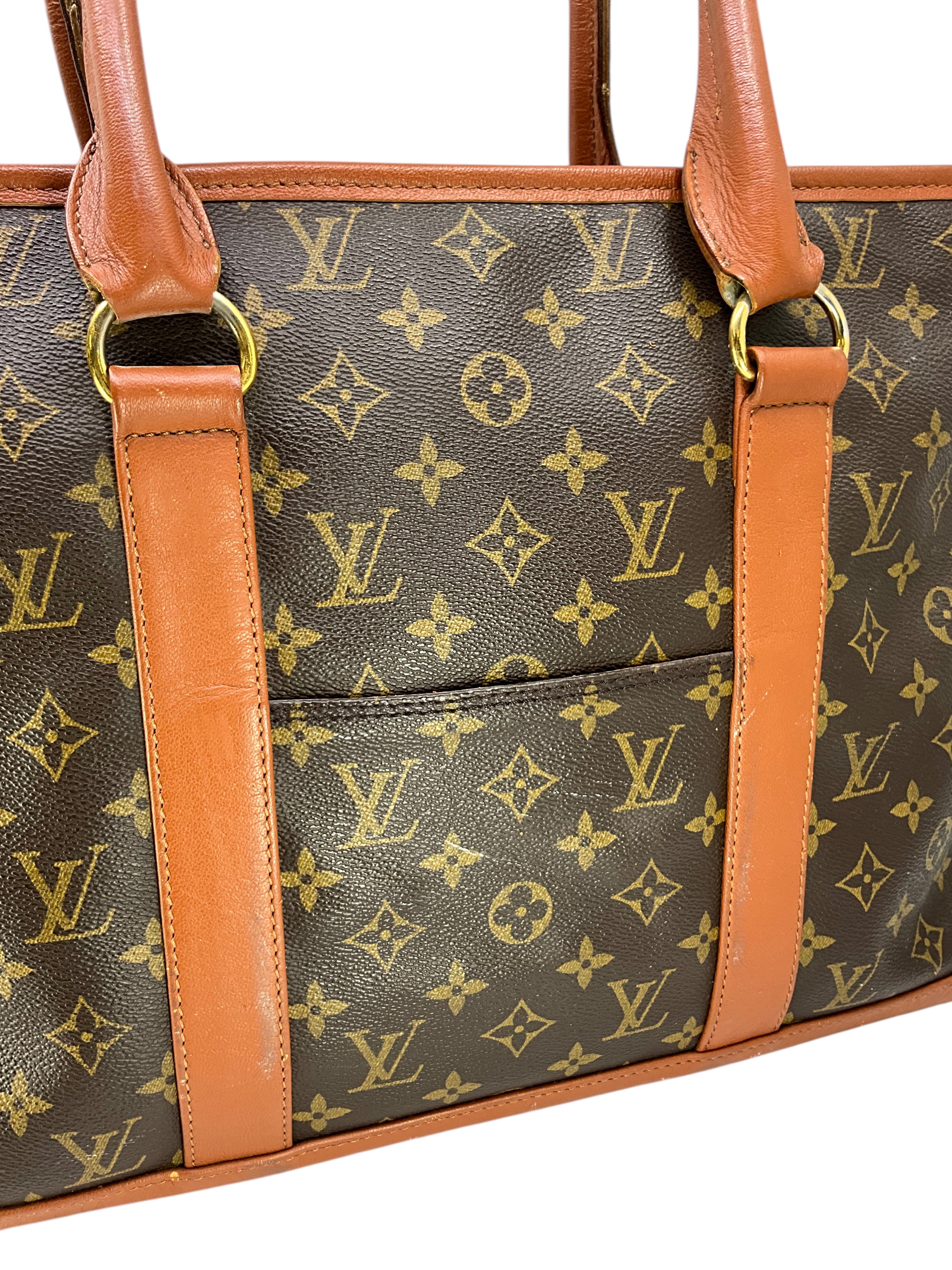 Authentic Louis Vuitton Monogram Canvas Weekend MM Large Travel Tote Bag - Luxury Carryall for Travel, Work & Weekend Getaways