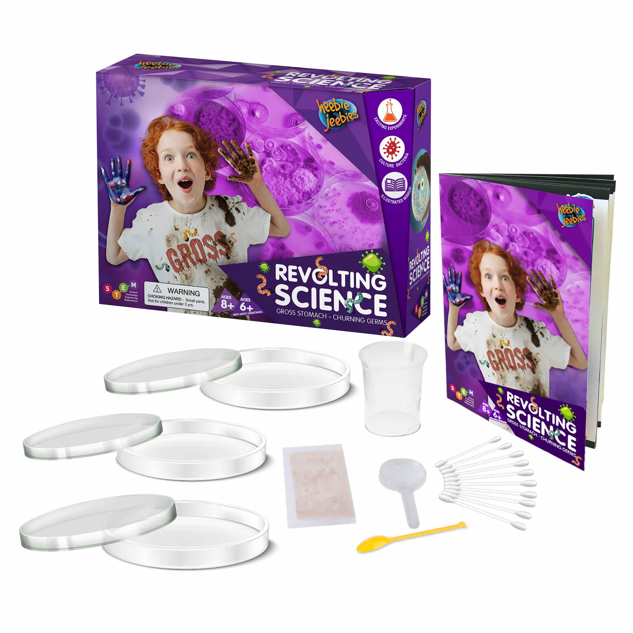 HEEBIE JEEBIES Revolting Science Kit - Gross Science Experiments for Kids - Fun STEM Learning Activities for Classroom & Home Science Projects