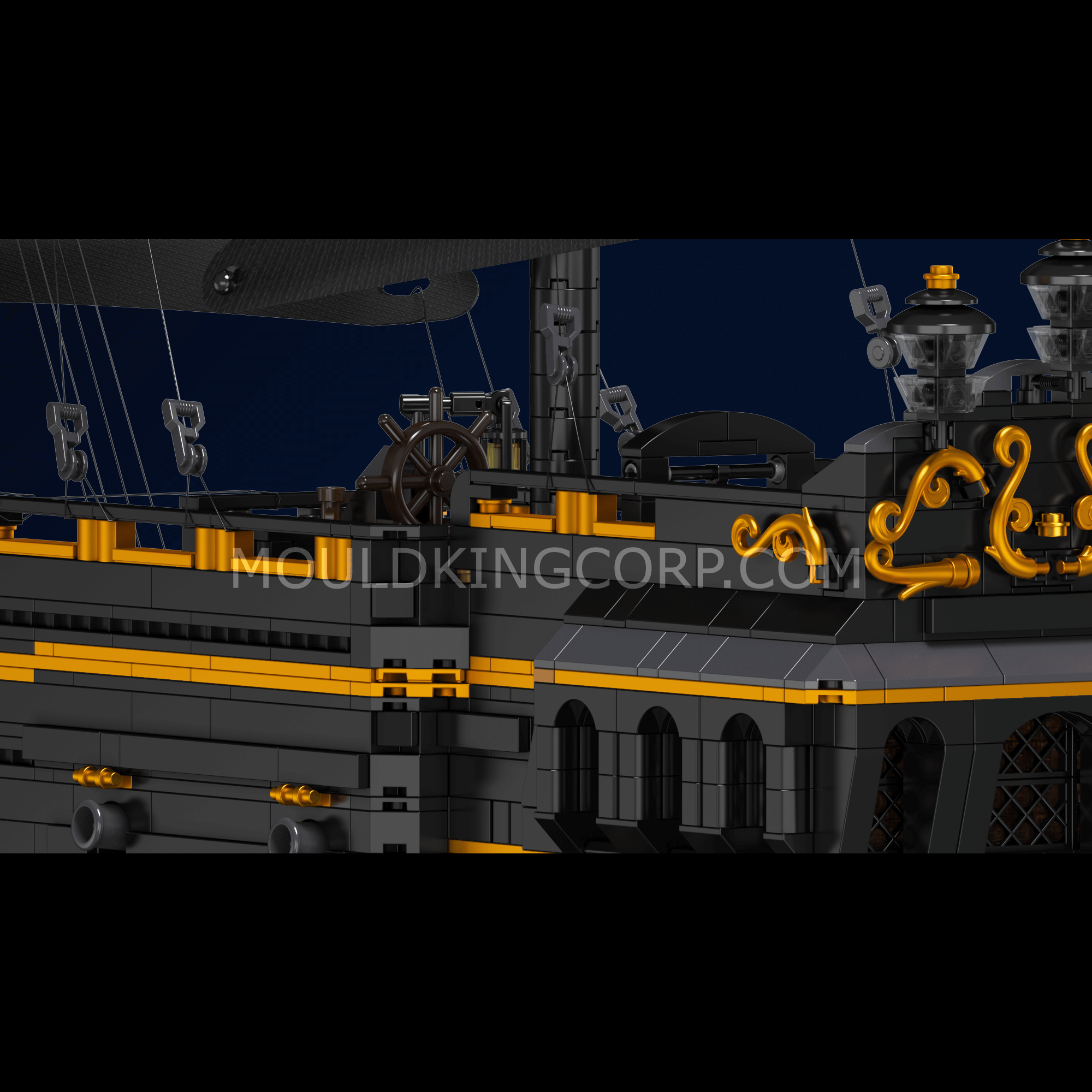 MOULD KING 13186 Black Pirate Ship Building Blocks Set - 4,794 Pieces DIY Model Kit for Adults & Teens | Perfect for Collectors, Home Decor & Creative Gift Ideas