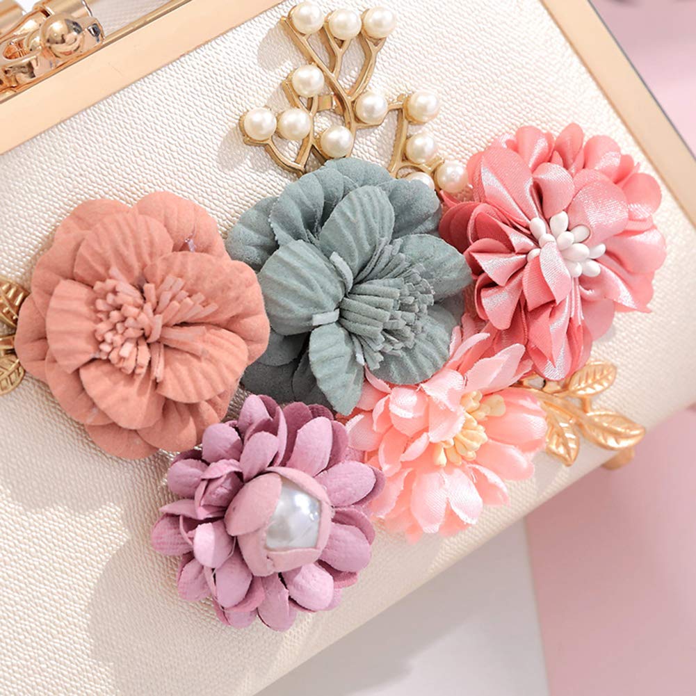 Vintage Floral Women's Retro Shoulder Bag Clutch Purse - Elegant Wedding Evening Handbag for Parties, Date Nights & Special Occasions