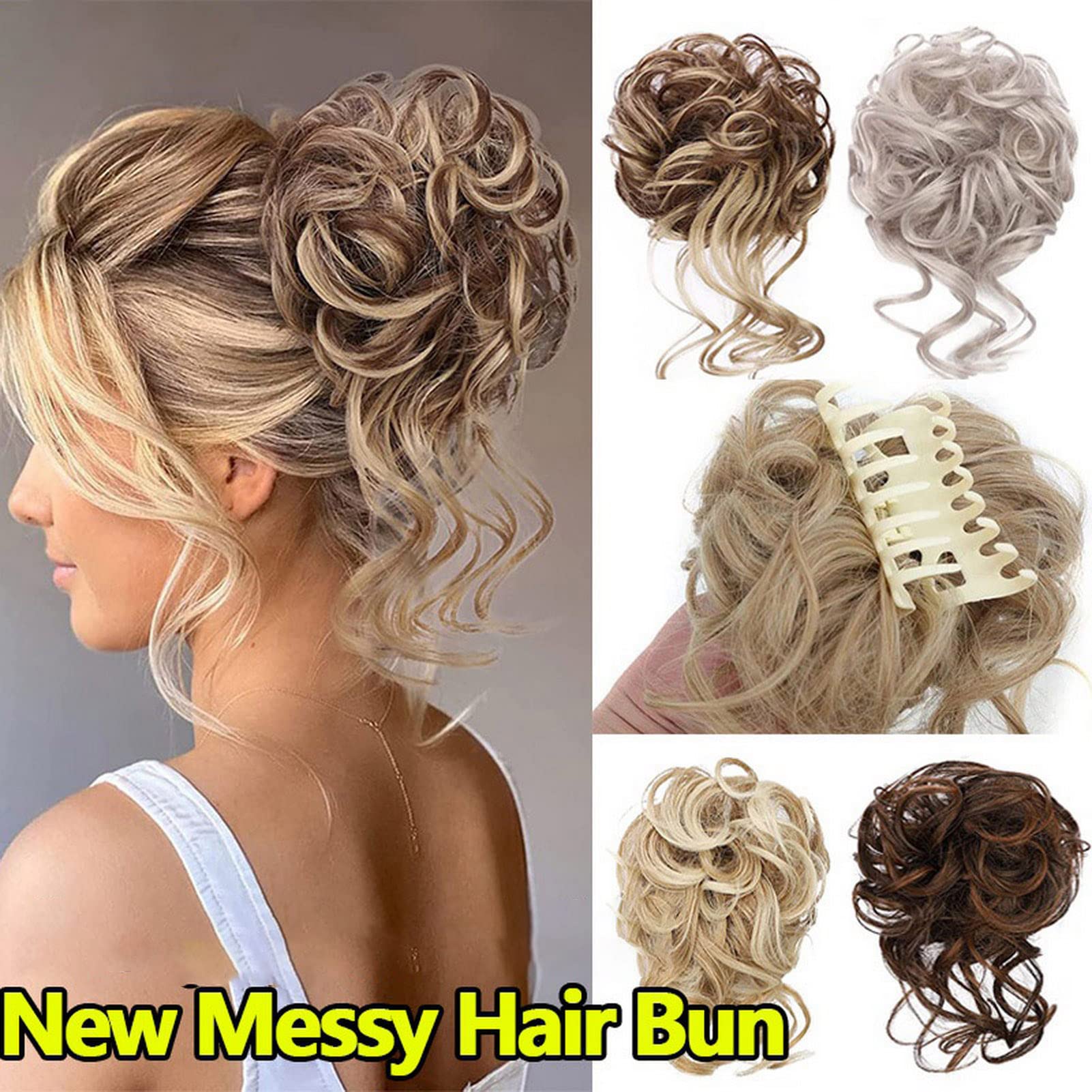 Stylish Wavy Claw Clip for Messy Bun Updo - Hair Accessory for Women | Perfect for Casual, Work & Party Hairstyles