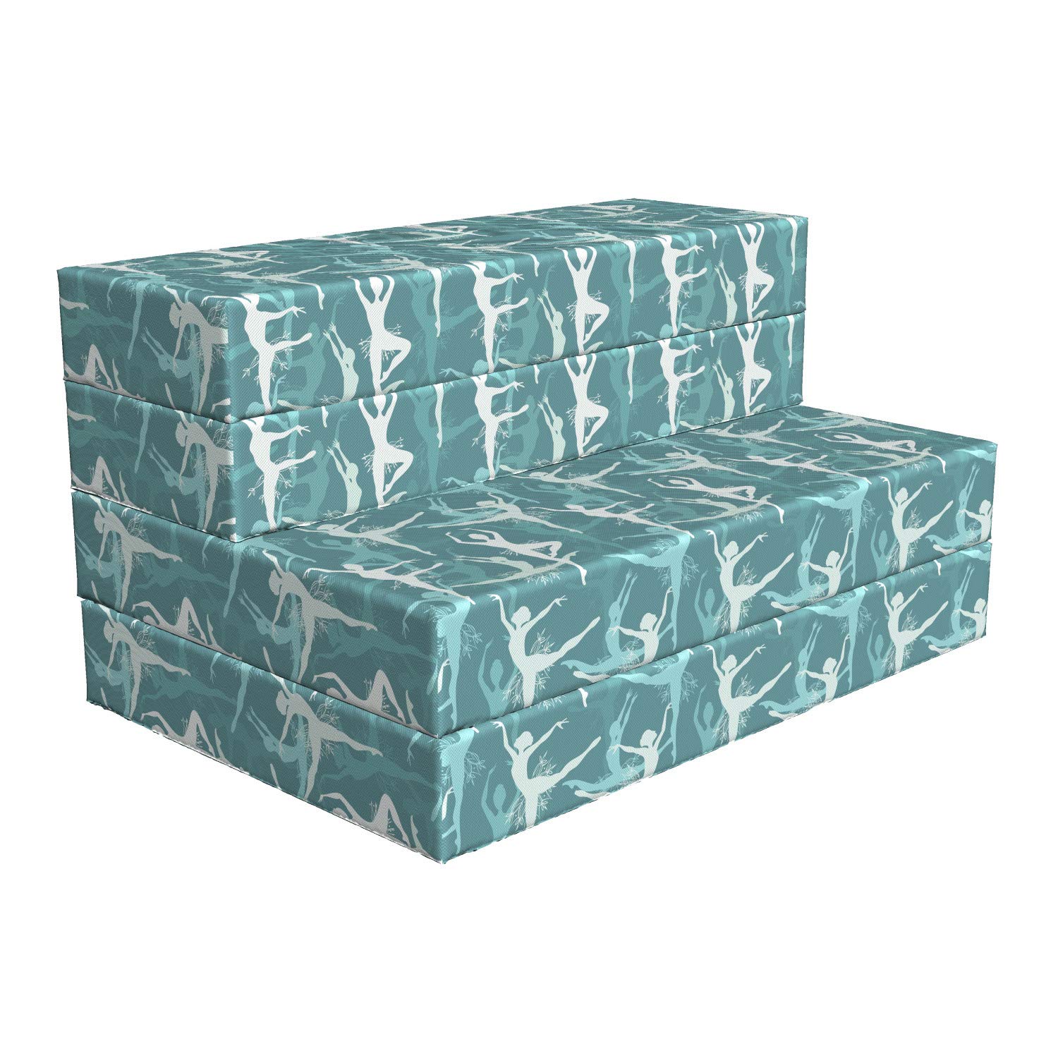 Ambesonne Modern Foldable Mattress - Ballerinas Dancing Art Print, 74.8