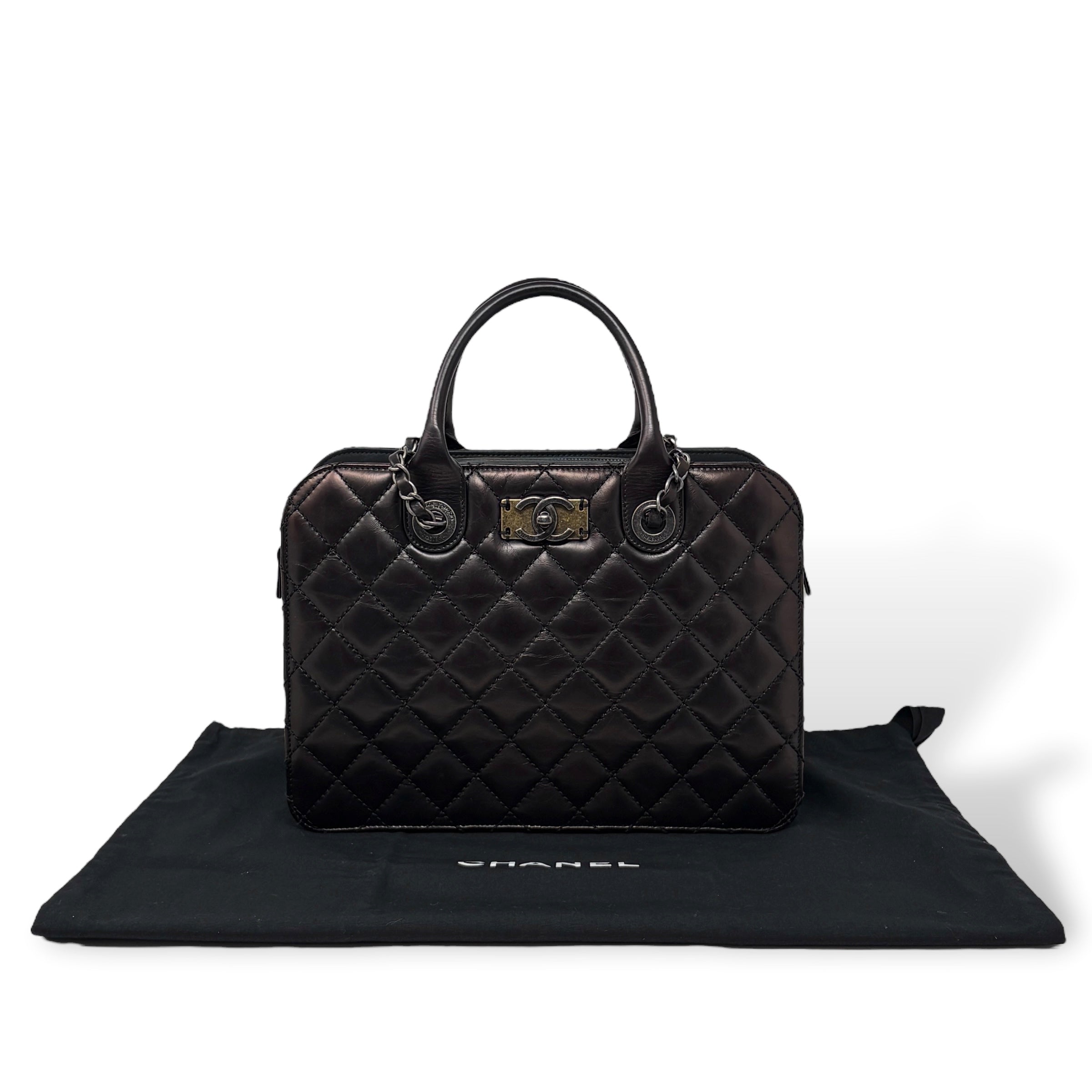 Chanel Metallic Brown Leather Shopping Tote Bag for Women - Luxury Designer Handbag for Work, Travel & Everyday Use