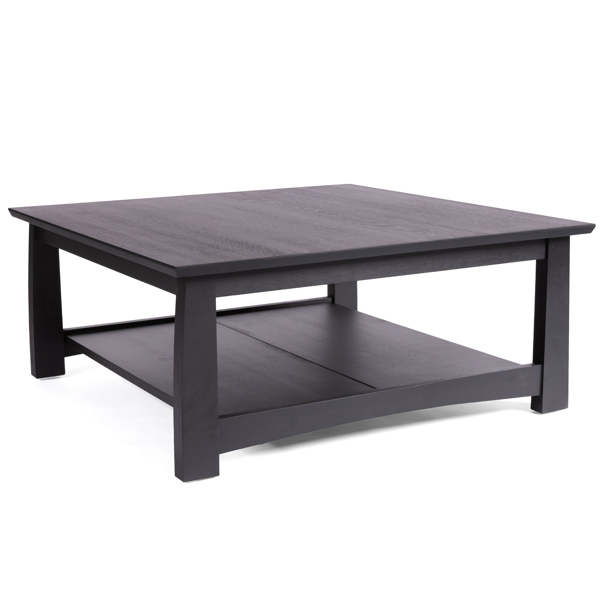 Highlands Square Cocktail Table - Modern Coffee Table for Living Room, Lounge & Patio - Sturdy Wooden Side Table with Storage Shelf - Perfect for Small Spaces, Apartments & Home Decor