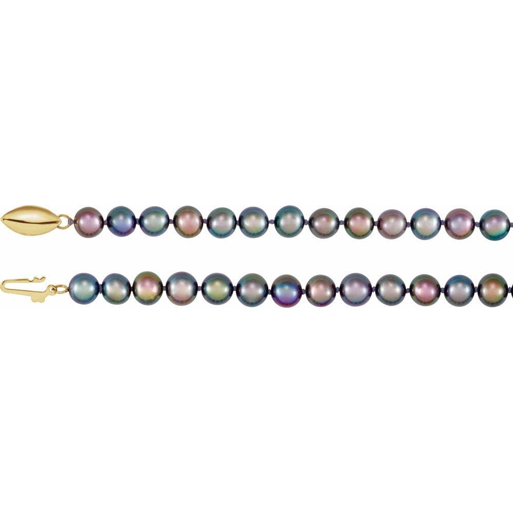 Elegant Freshwater Cultured Black Pearl Pendant Necklace - 18K Gold Plated Chain for Women - Perfect for Weddings, Parties & Formal Occasions