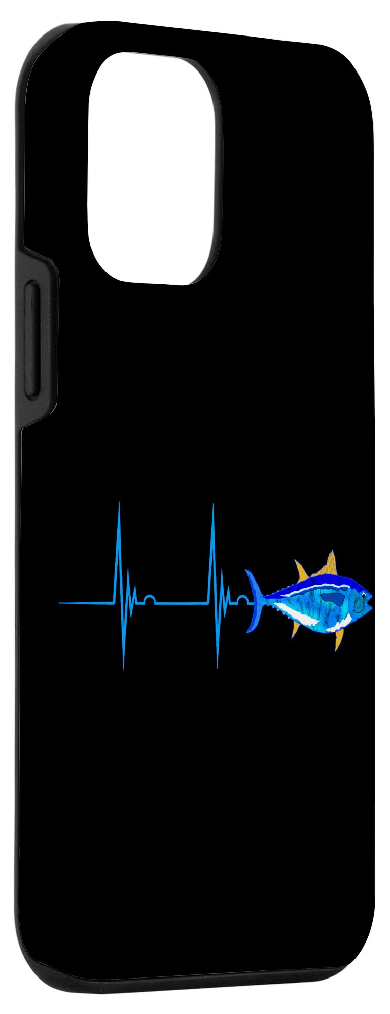 iPhone 12 Mini Case - Bluefin Tuna Heartbeat EKG Design, Shockproof Protective Cover for Deep Sea Fishing Enthusiasts | Perfect for Outdoor Adventures & Water Sports