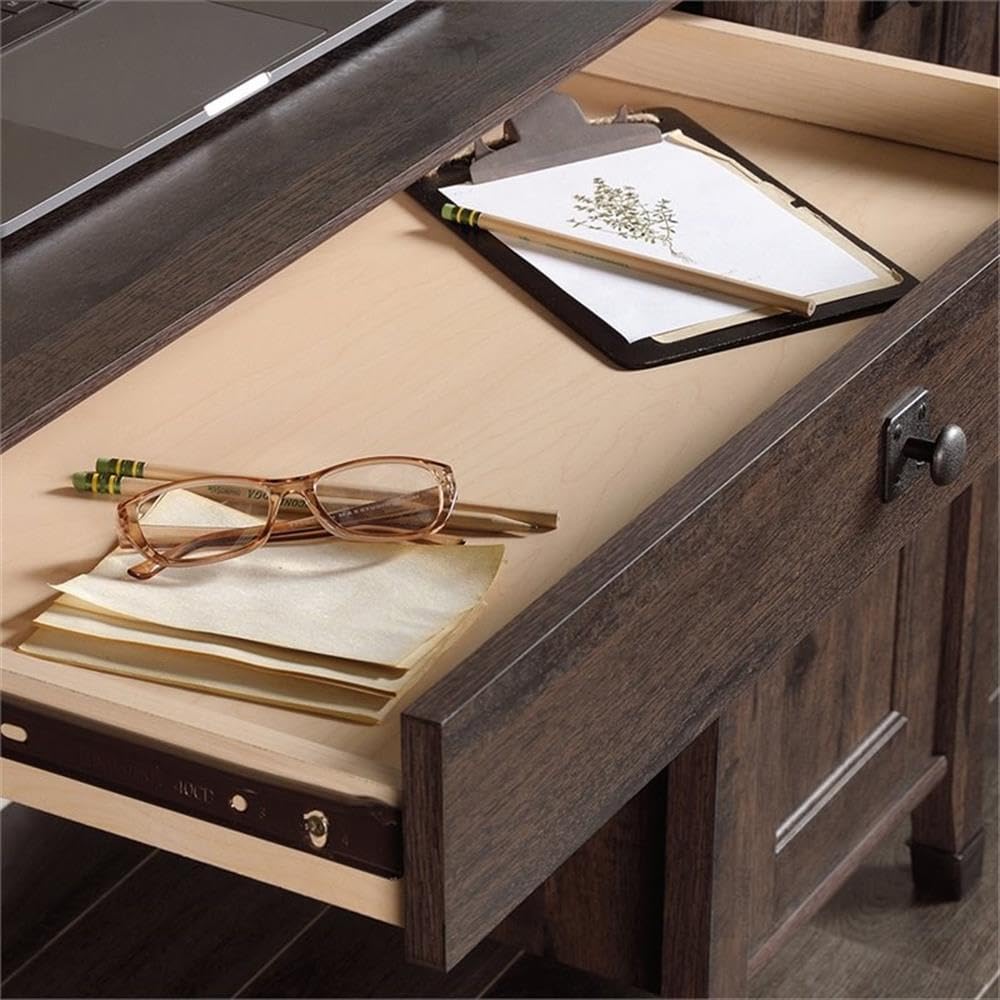 2-Piece Home Office Set with Computer Desk and File Cabinet in Coffee Oak - Perfect for Small Spaces & Remote Work