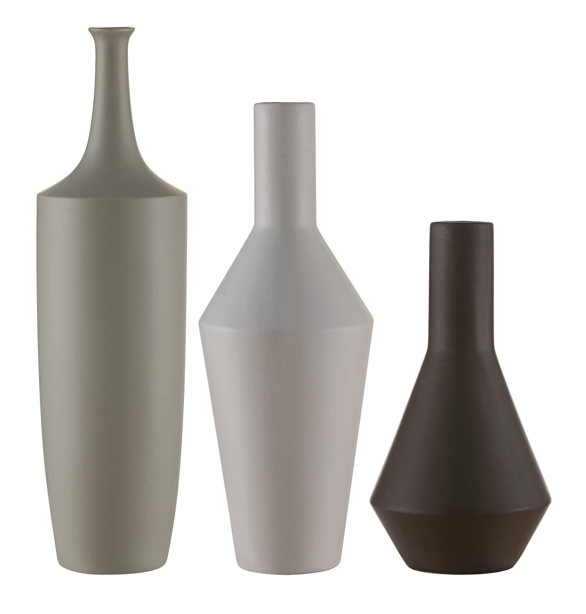 Zen Japanese Inspired Glass Bottles Set of 3 - Crestview Collection CVVZSA011 for Home Decor, Essential Oil Storage & Bathroom Organization