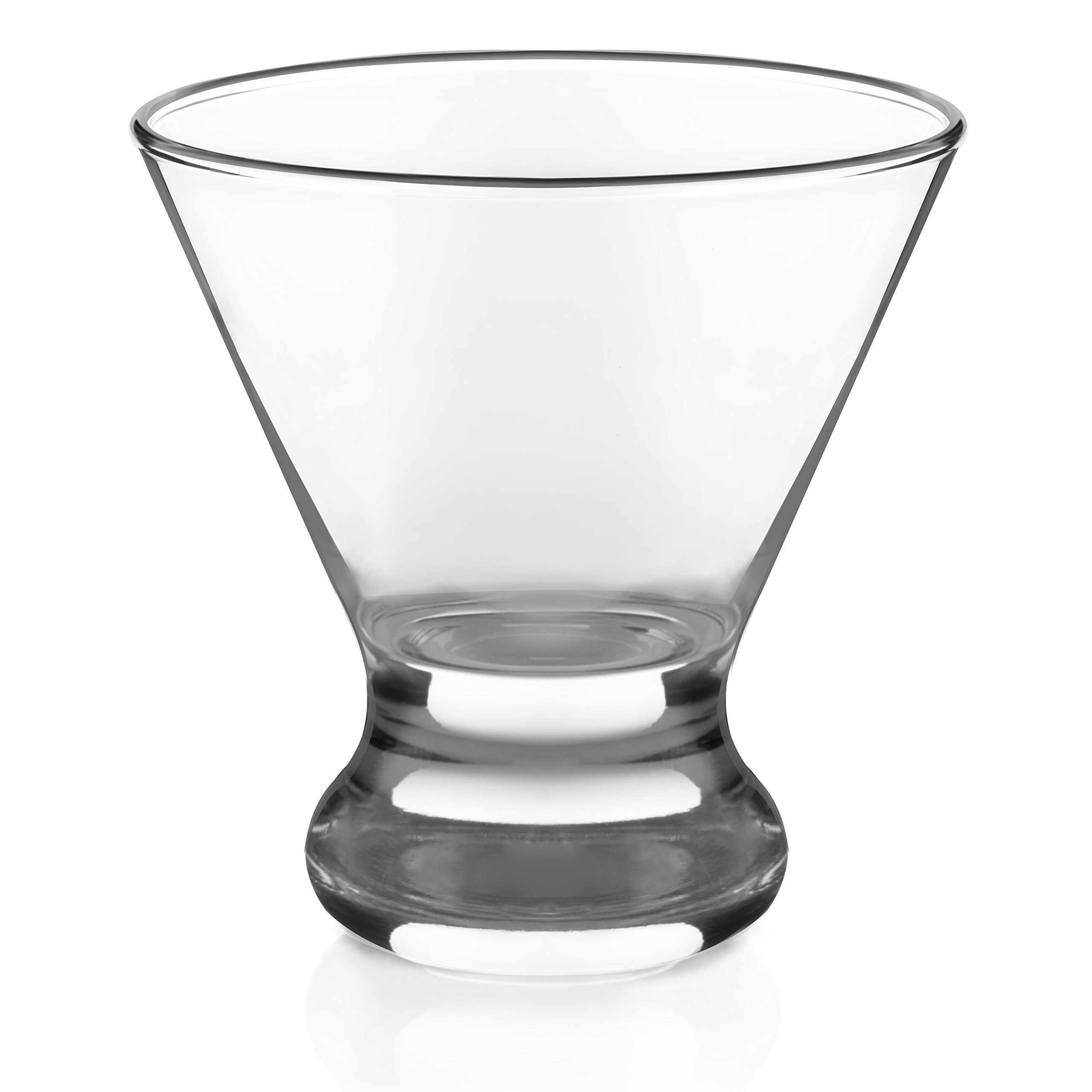 Libbey Cosmopolitan Stemless Martini Glasses Set - 12-Pack Dishwasher Safe Barware for Cocktails, Margaritas & Wine - Lightweight Shatter-Resistant Glassware for Wedding Parties, Home Bars & Restaurants