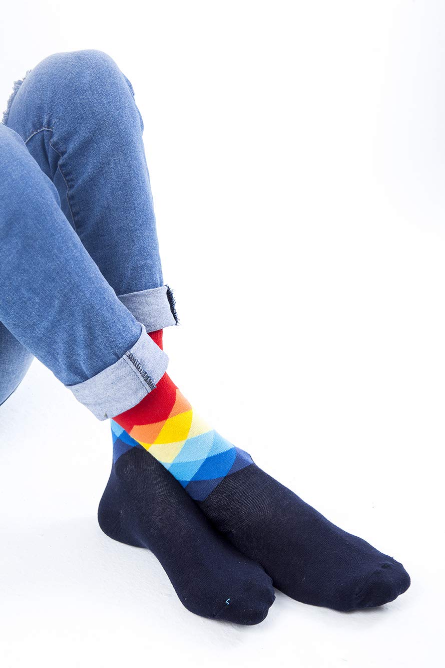 Men's 5-Pack Luxury Colorful Cotton Novelty Dress Socks Gift Box - Fun & Stylish for Work, Parties & Gifts