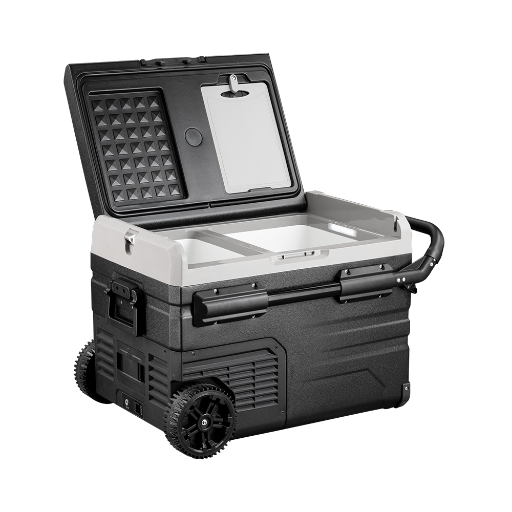 Alpicool TWW35 12V/24V Portable Car Refrigerator Freezer - 35L Dual Zone Fridge with Wheels & Handle for Camping, Road Trips, RV, Truck, and Outdoor Adventures