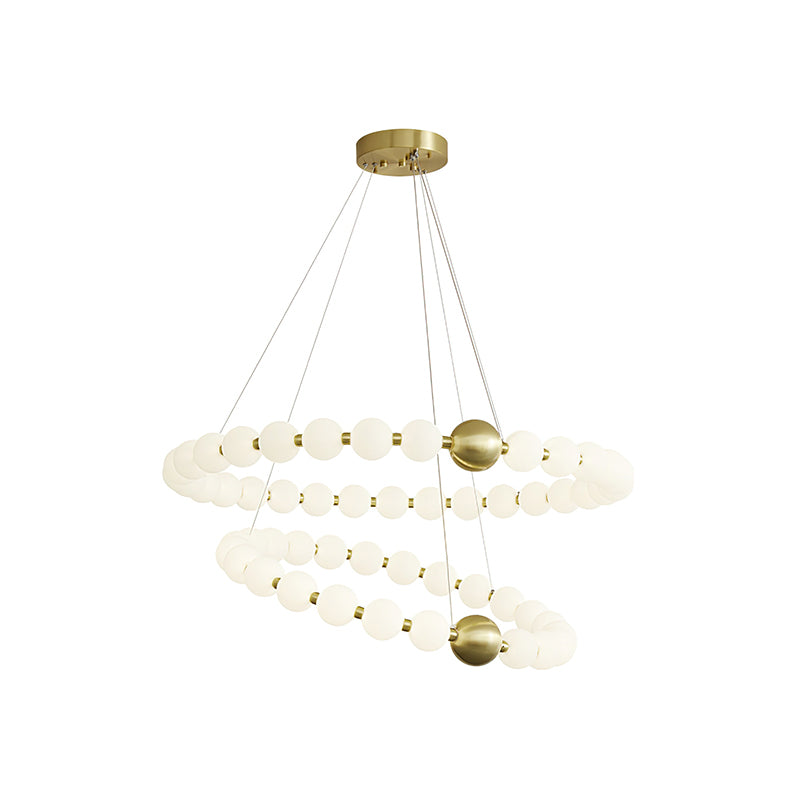 Aeyee Crystal Pearls Chandelier - Elegant Ceiling Light Fixture for Dining Room, Bedroom, Living Room & Wedding Decor