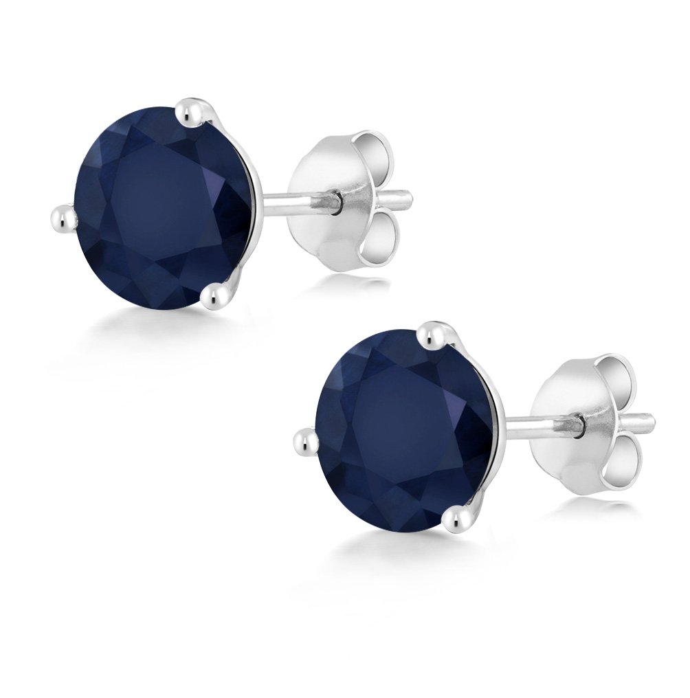 14K Gold 6MM Round Birthstone Stud Earrings for Women & Men | Gemstone Martini 3-Prong Setting | Perfect Gift for Birthday, Anniversary & Special Occasions